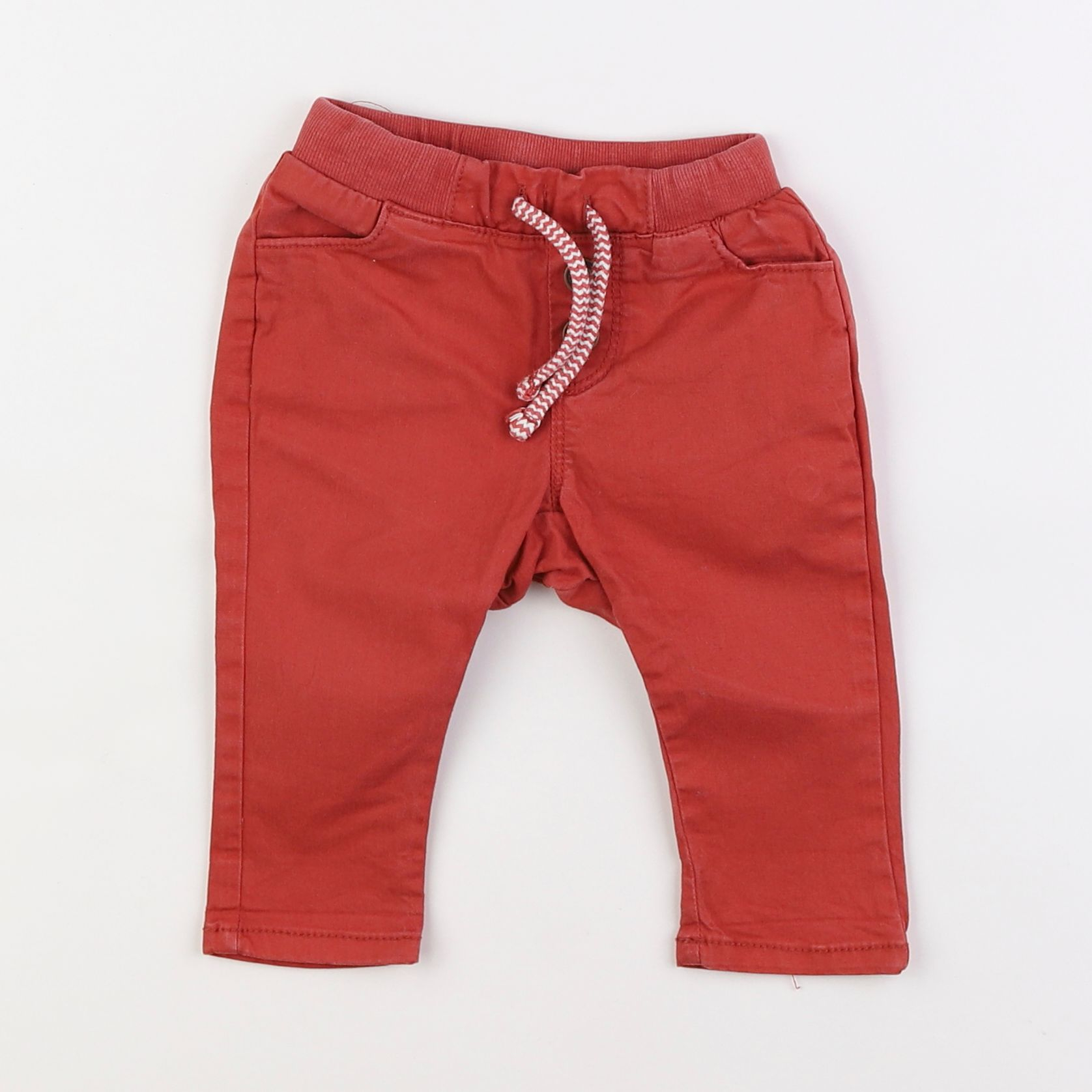 Tape à l'oeil - pantalon doublé rouge - 6 mois