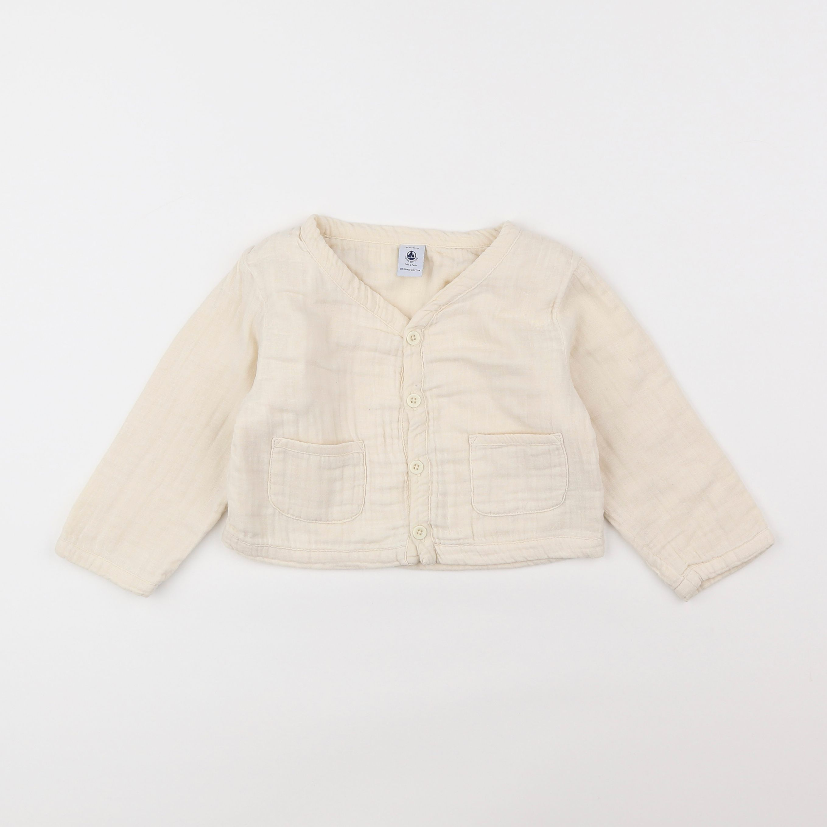 Petit Bateau - gilet beige - 2 ans