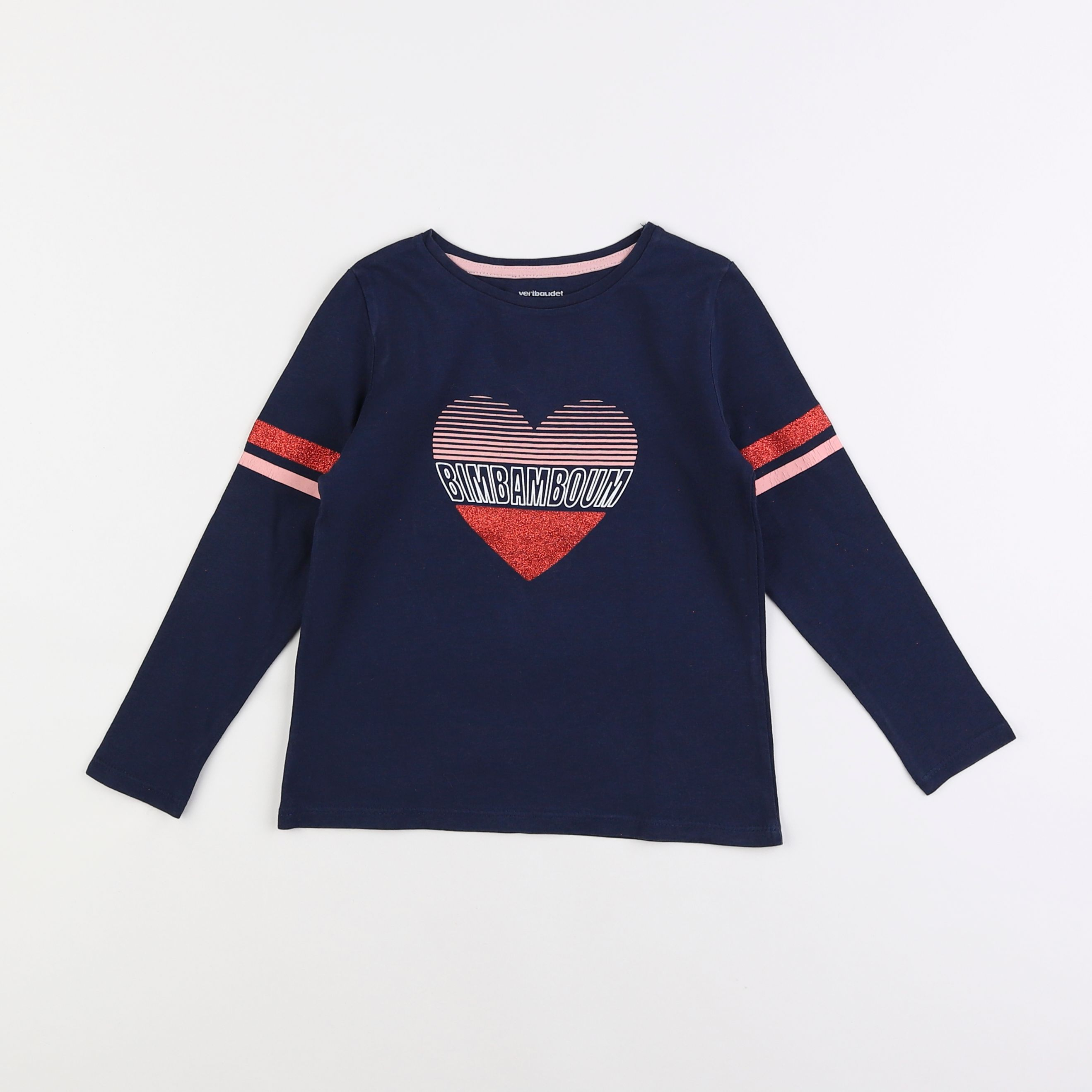 Vertbaudet - tee-shirt bleu, rose - 5 ans