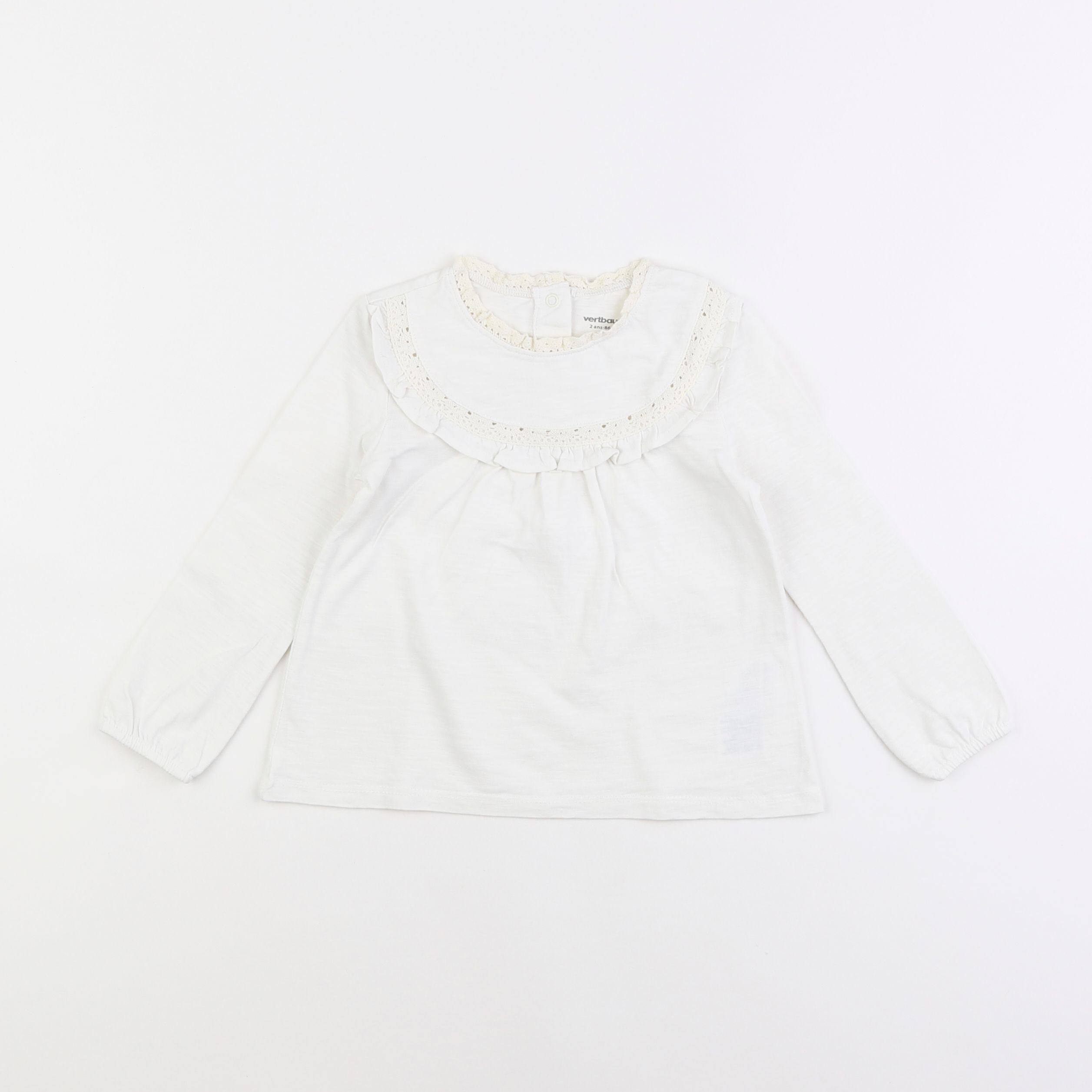 Vertbaudet - tee-shirt blanc - 2 ans