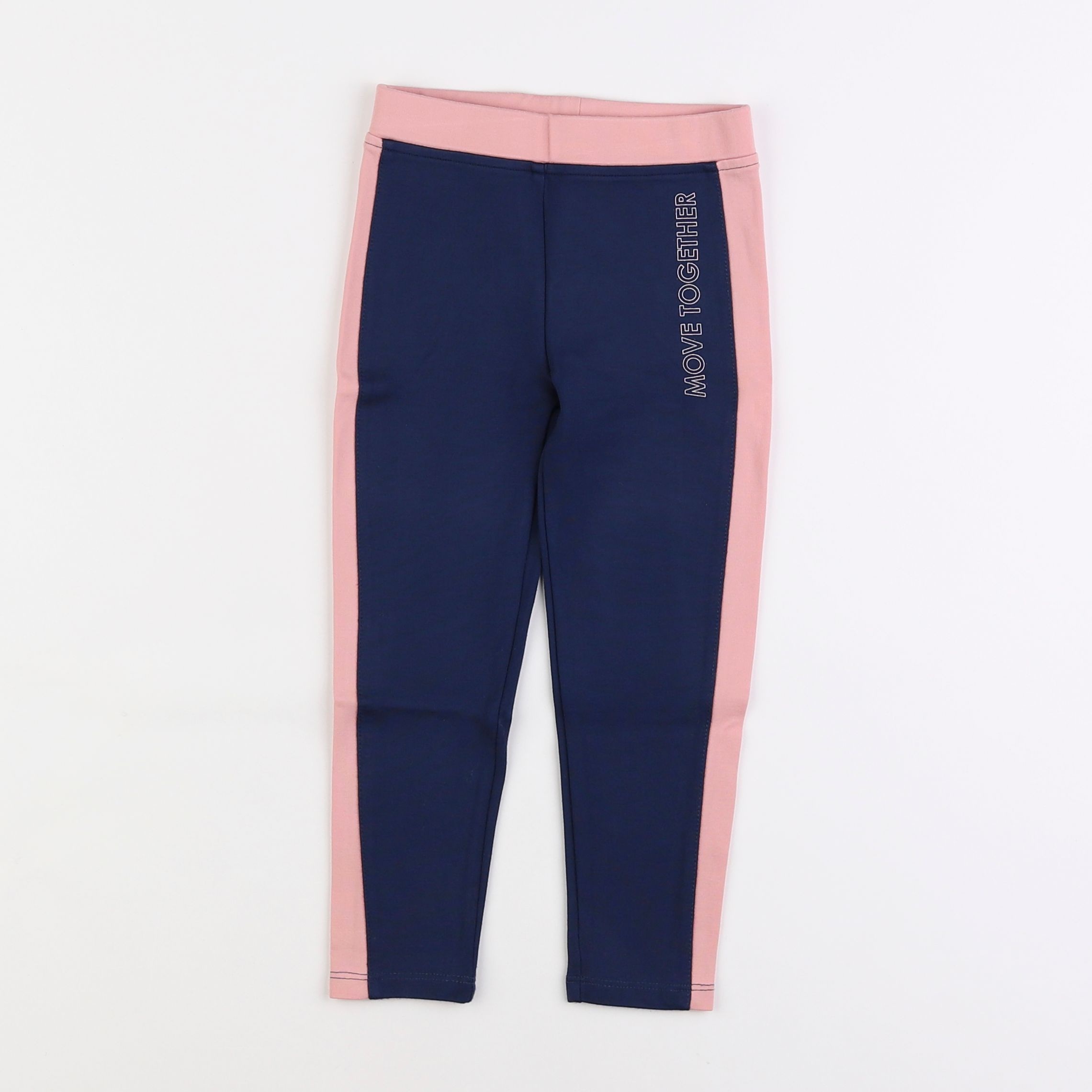 Vertbaudet - legging bleu, rose - 4 ans