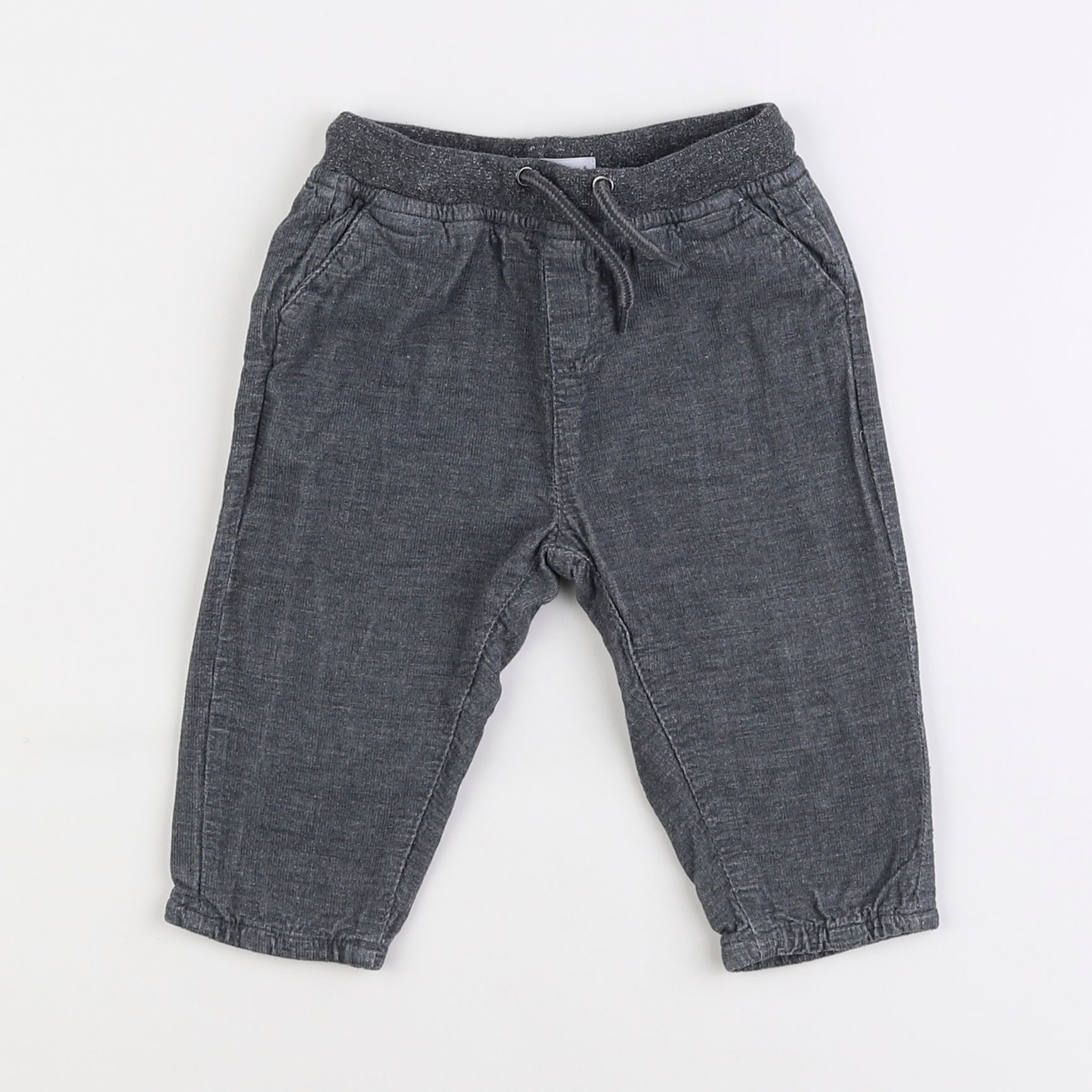 Vertbaudet - pantalon doublé gris - 12 mois