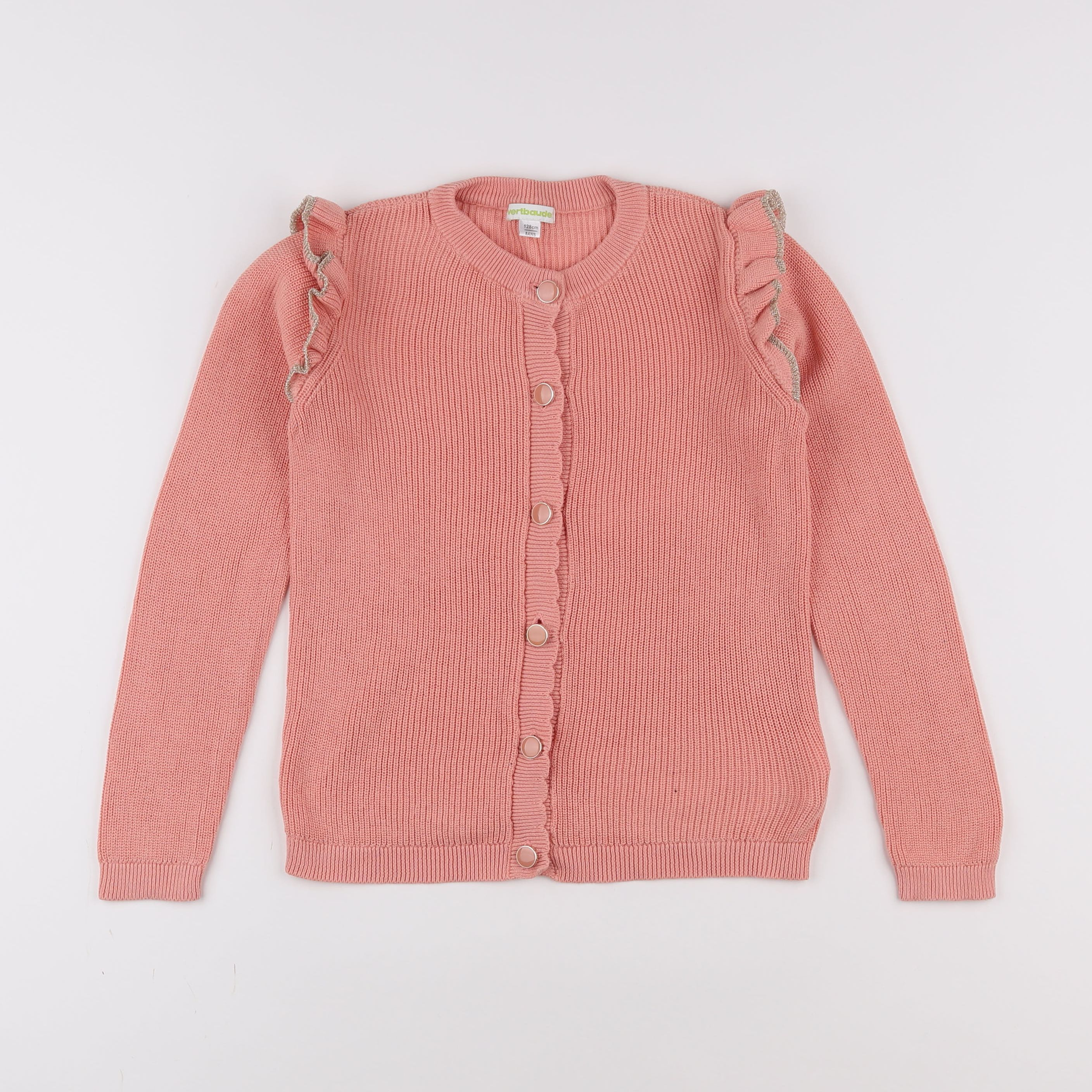 Vertbaudet - gilet rose - 8 ans