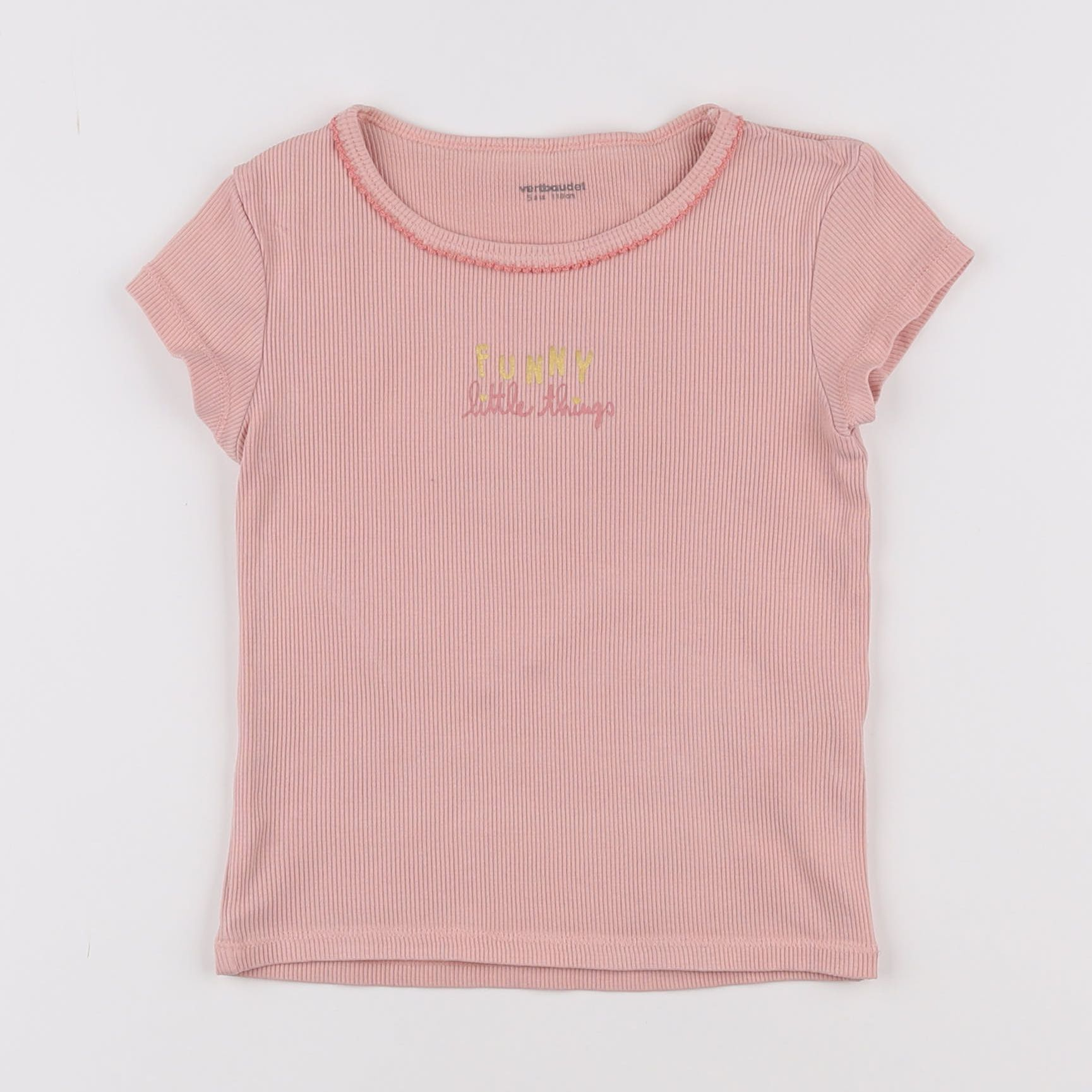 Vertbaudet - tee-shirt rose - 5 ans