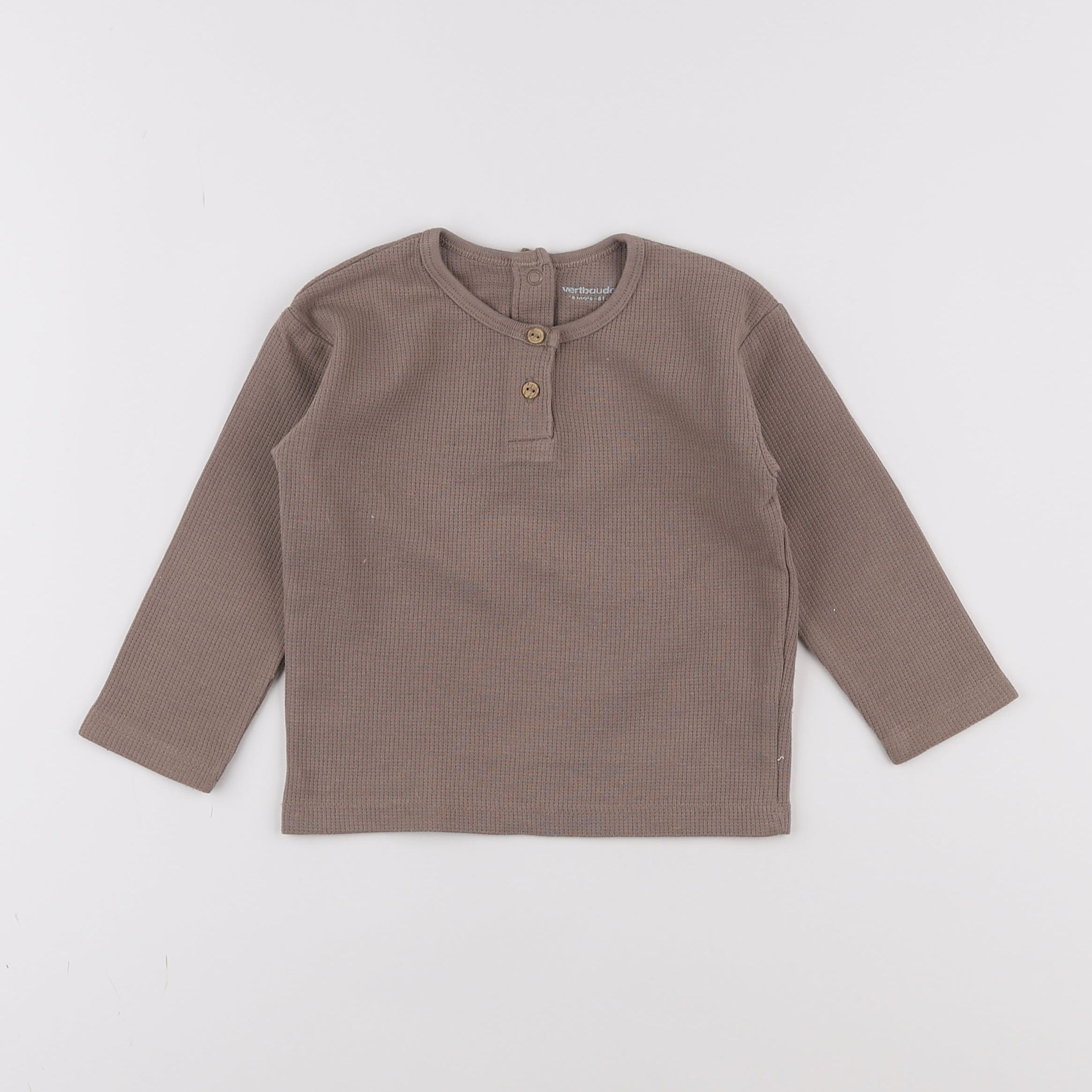 Vertbaudet - tee-shirt marron - 18 mois