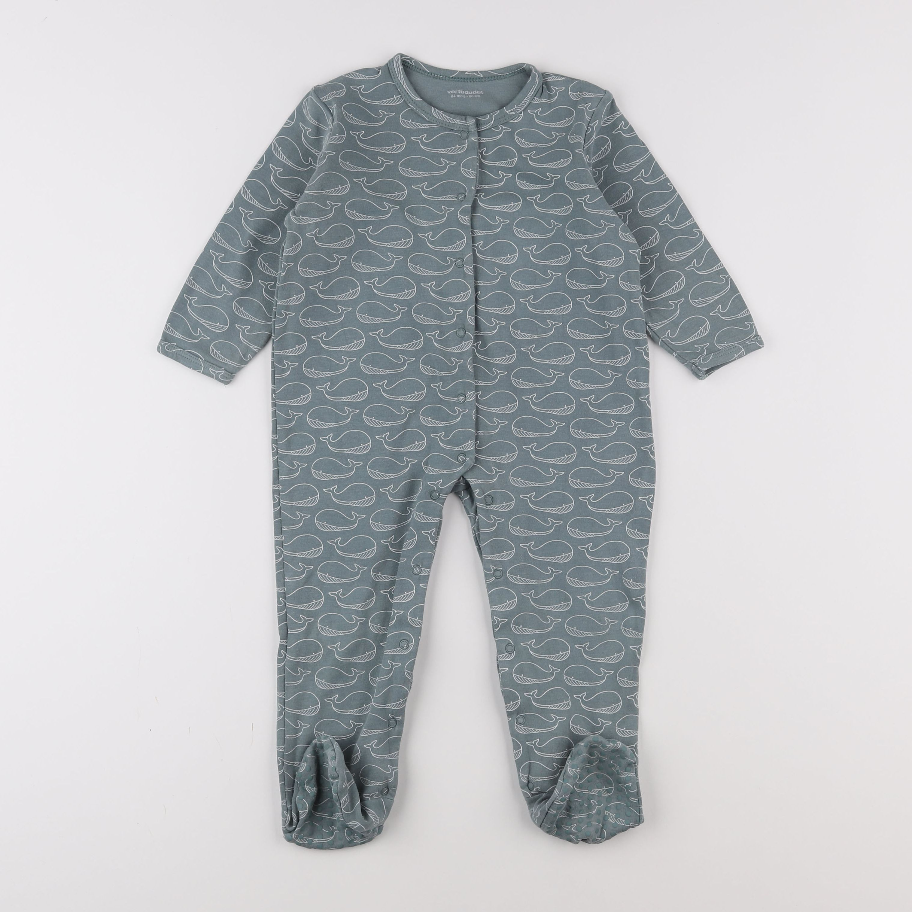 Vertbaudet - pyjama coton gris - 2 ans