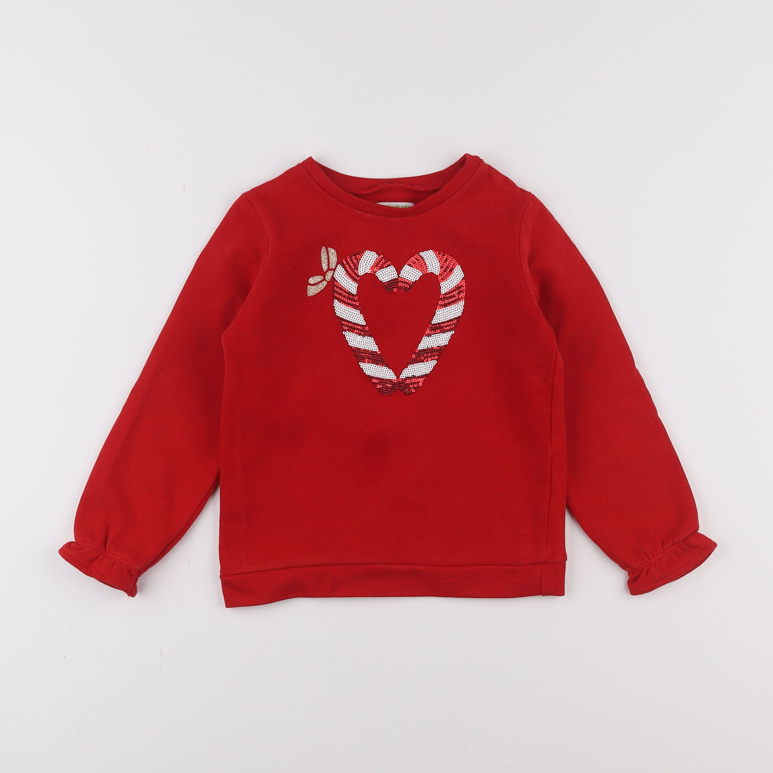 Vertbaudet - sweat rouge - 4 ans