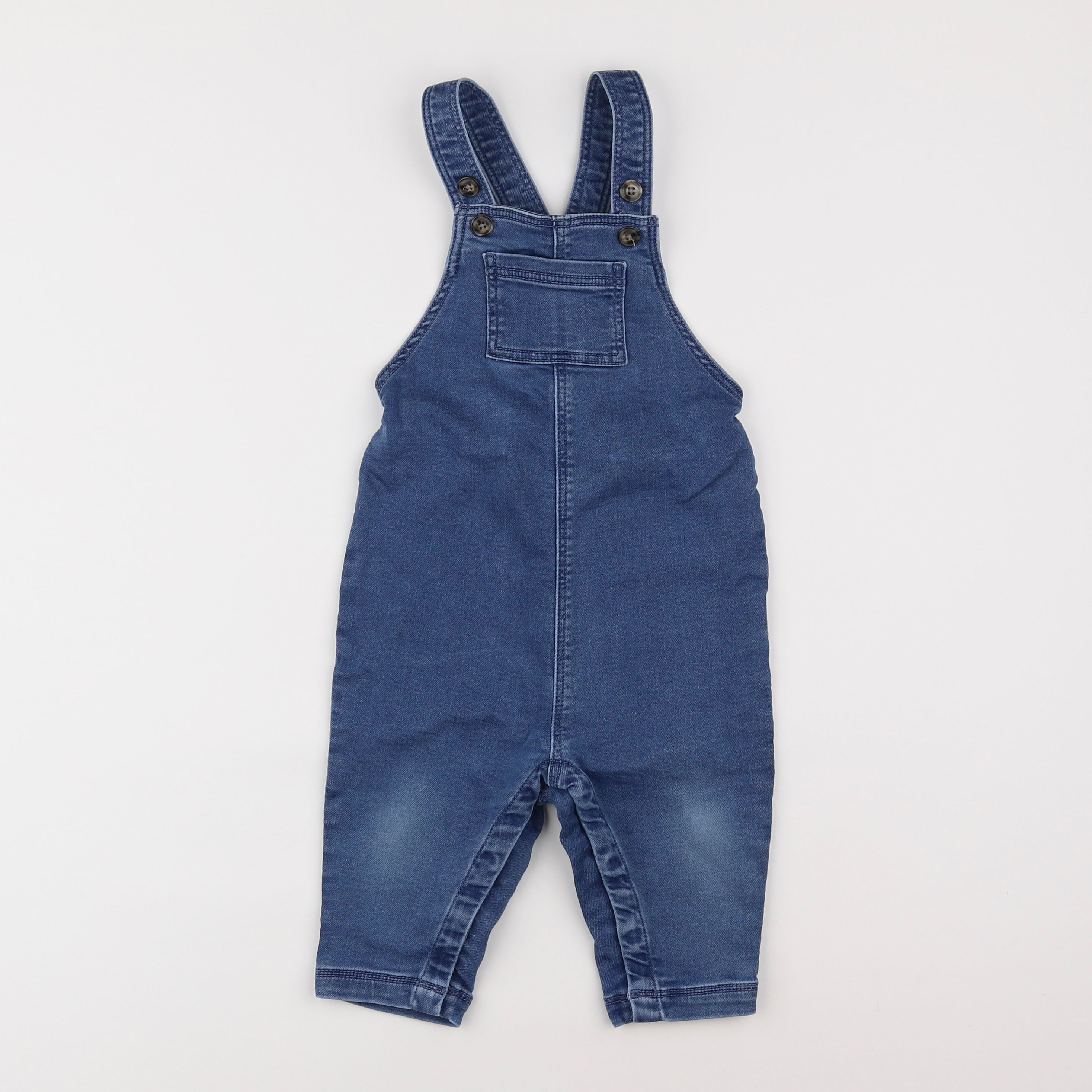 Petit Bateau - salopette coton bleu - 18 mois