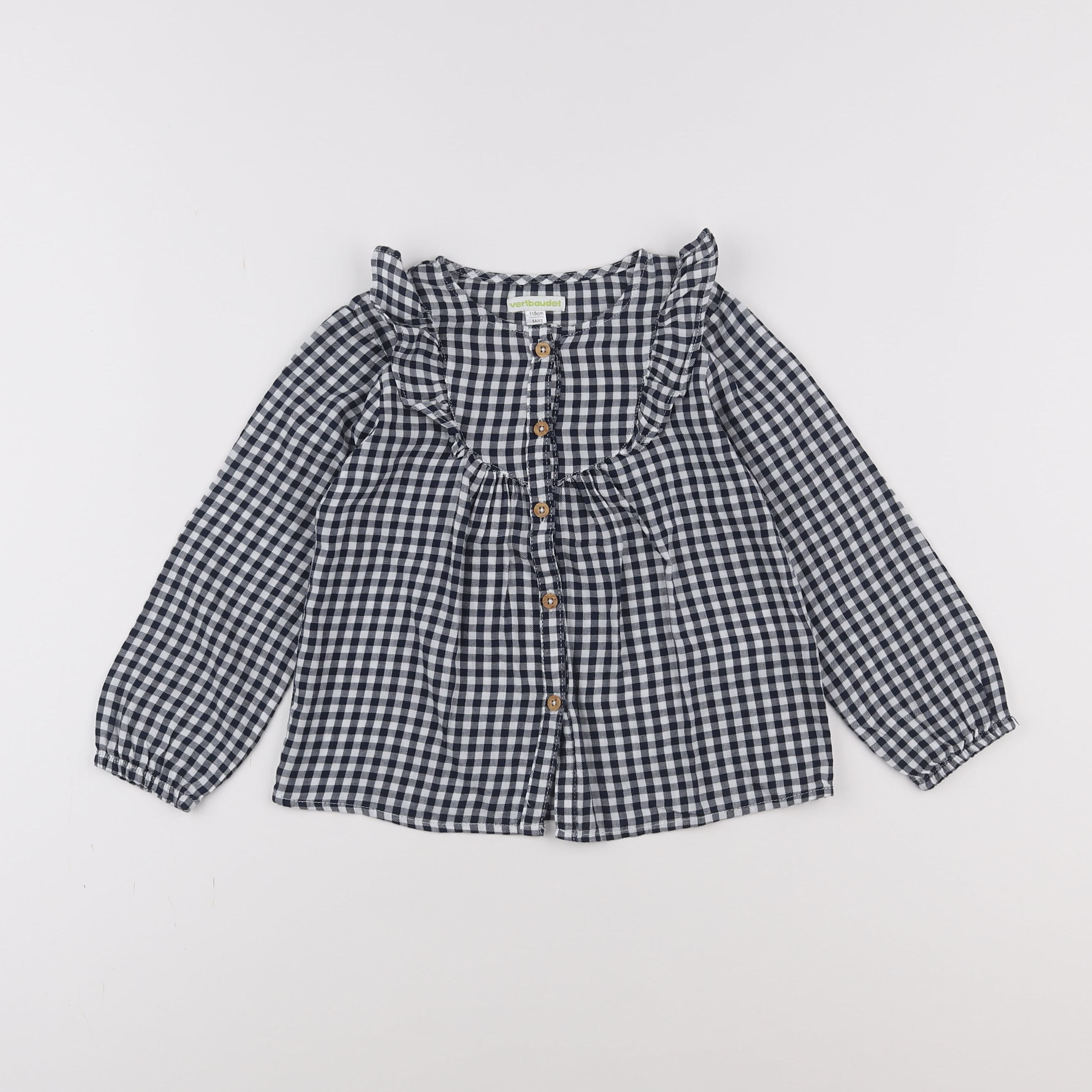 Vertbaudet - blouse blanc, bleu - 5 ans