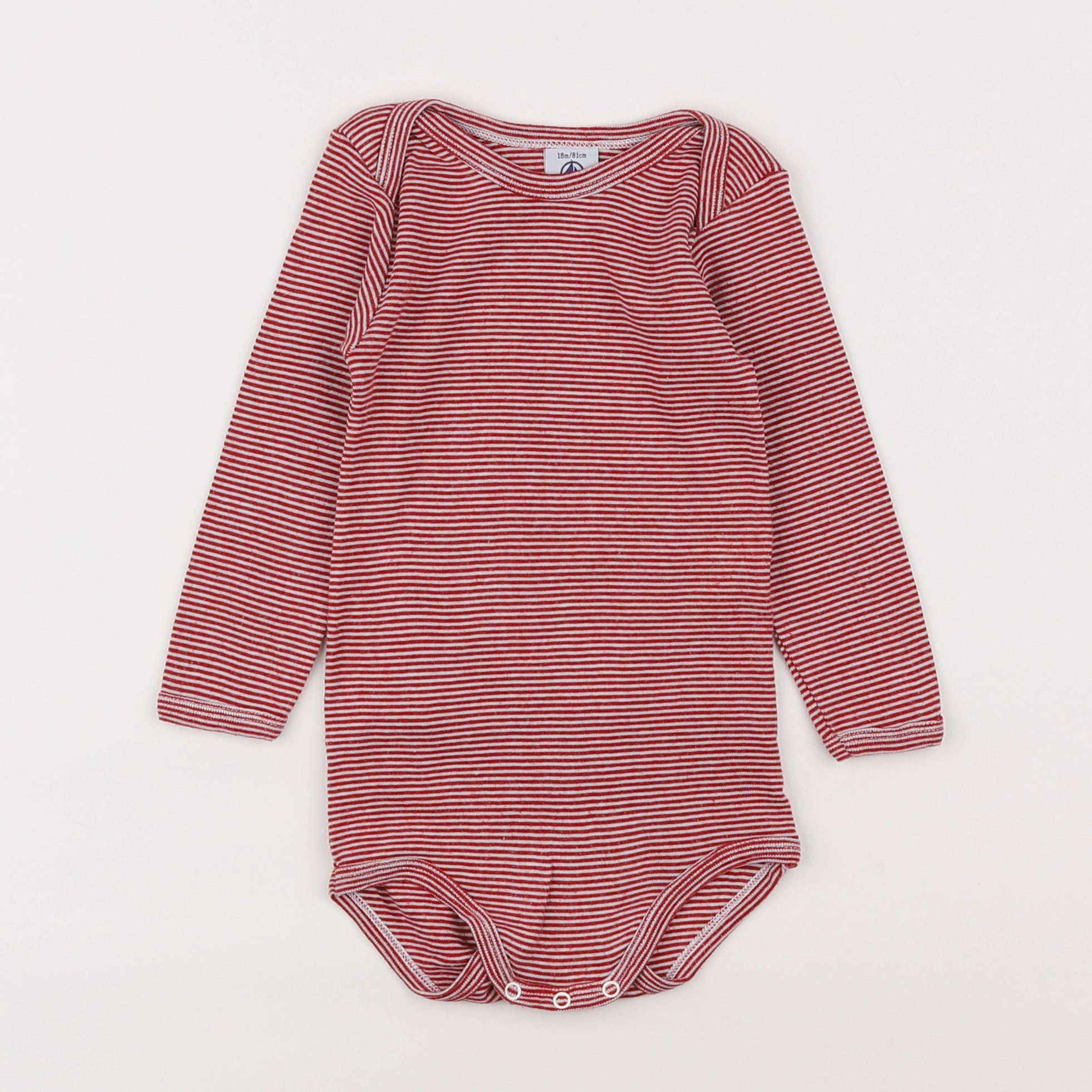 Petit Bateau - body rouge - 18 mois