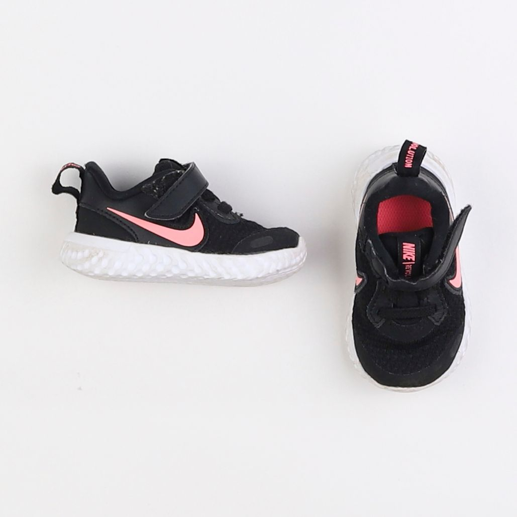 Nike - tennis à scratch/ lacets noir, rose - pointure 18