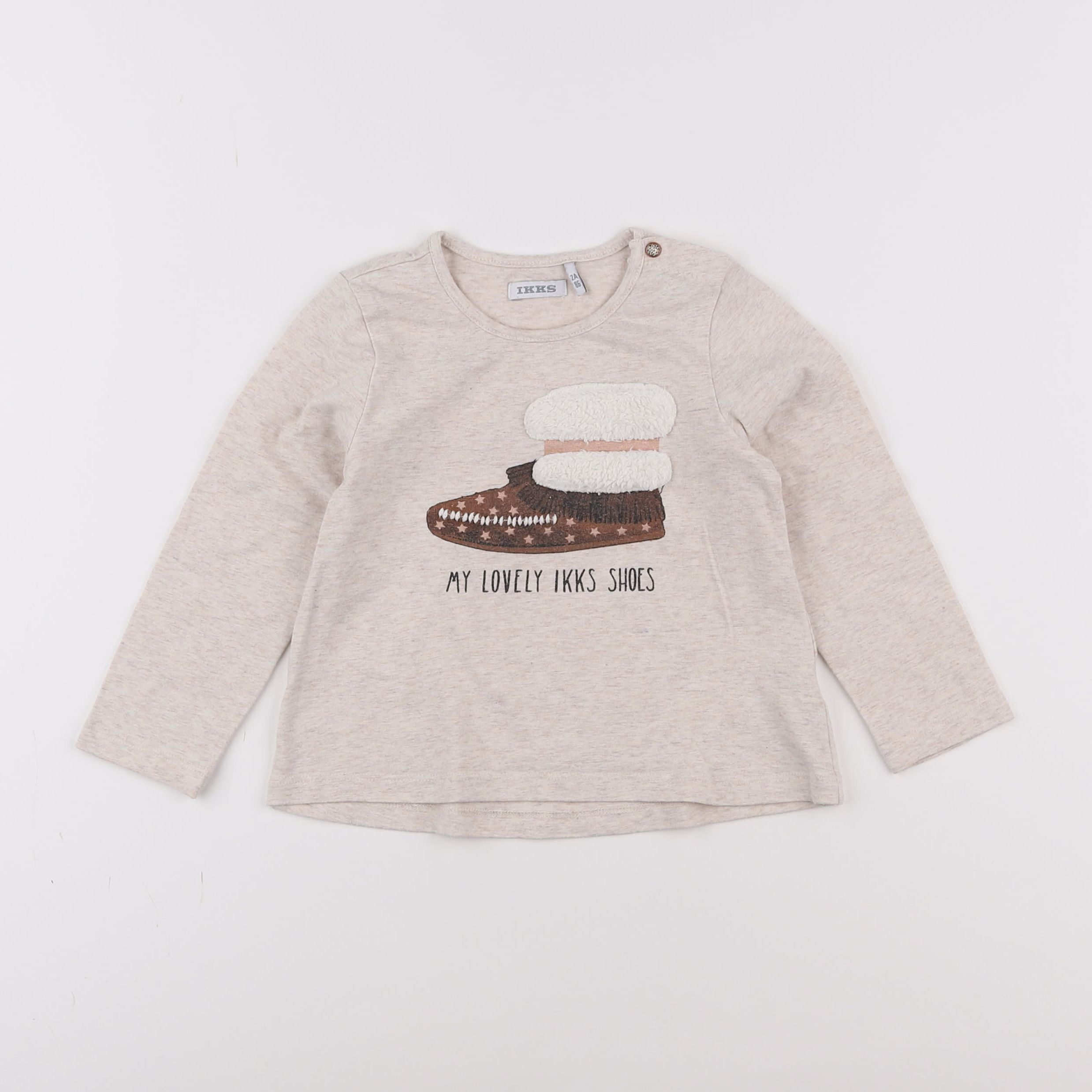 IKKS - tee-shirt beige - 2 ans