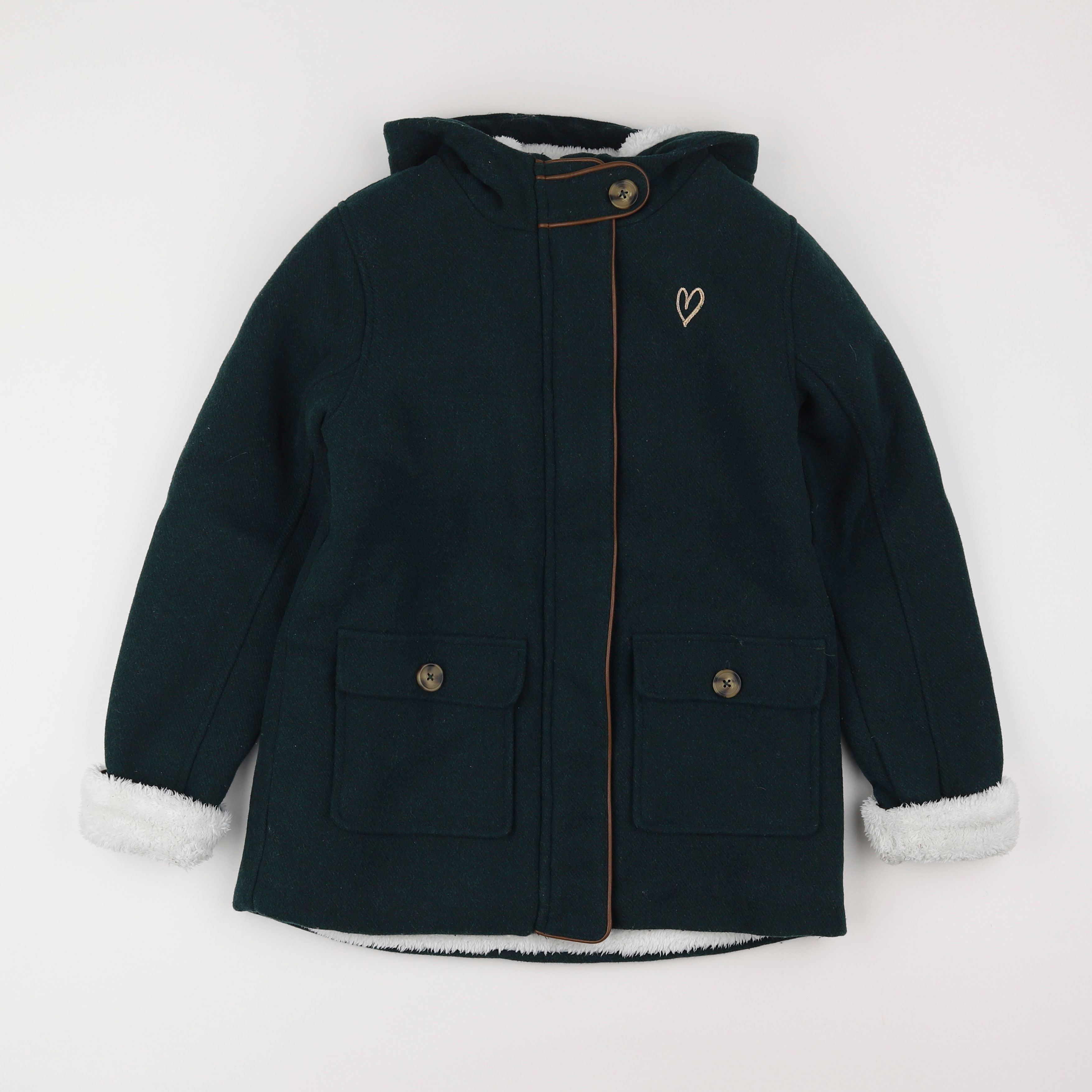 Vertbaudet - manteau vert - 12 ans