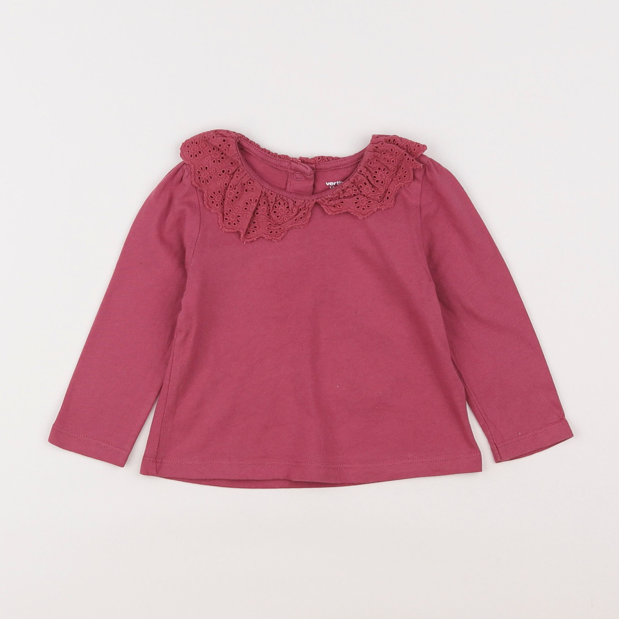 Vertbaudet - tee-shirt rose - 12 mois