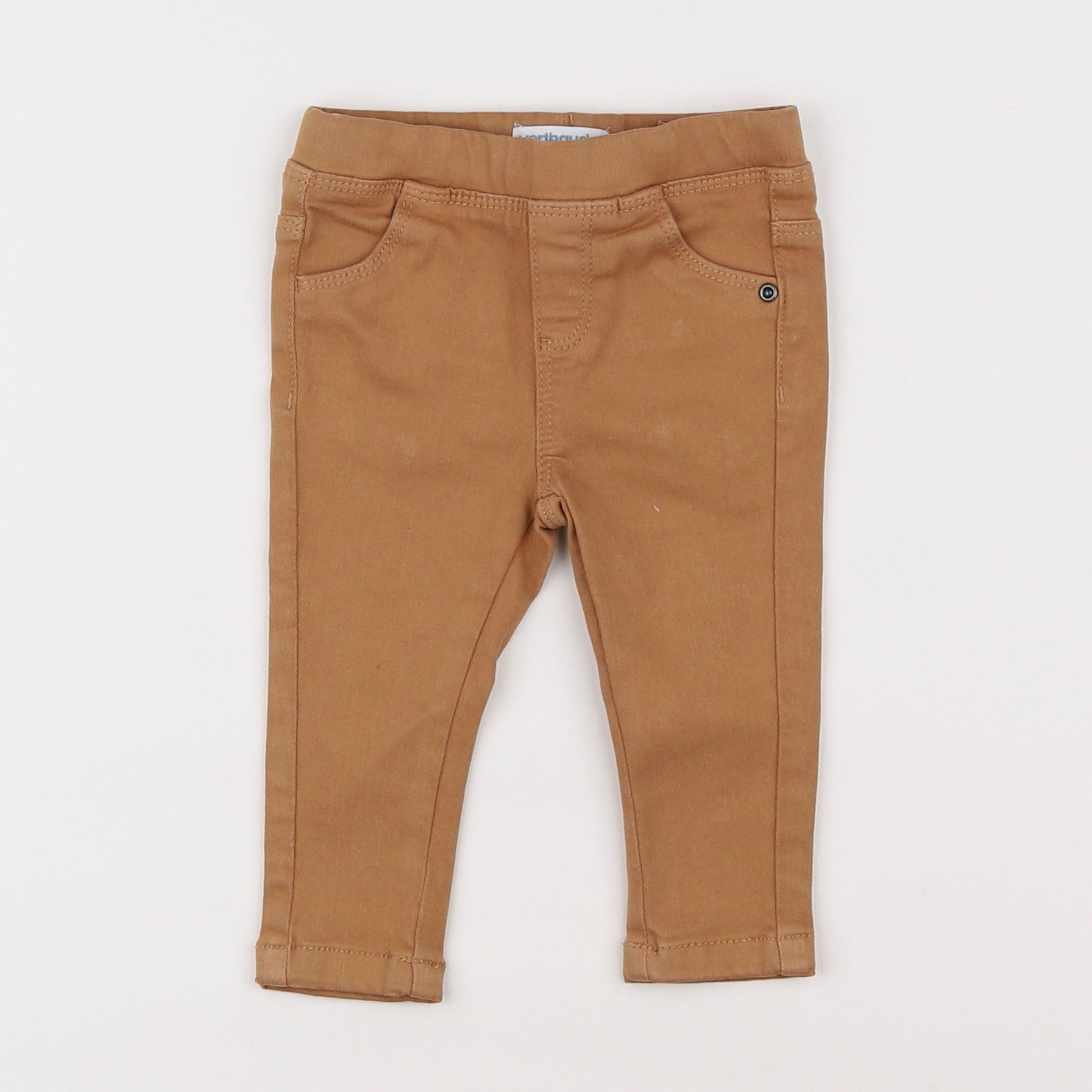 Vertbaudet - jegging marron - 9 mois