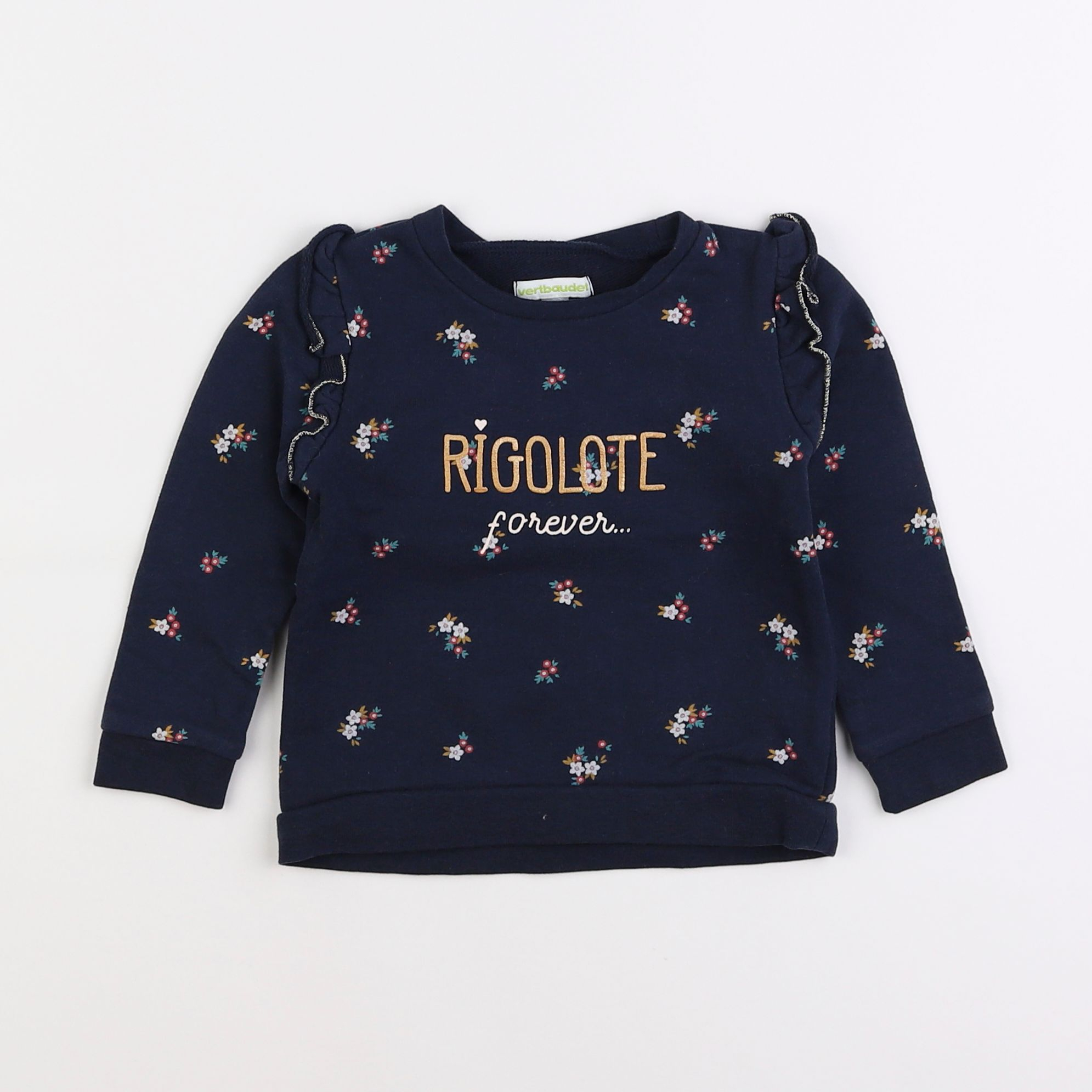 Vertbaudet - sweat bleu - 2 ans