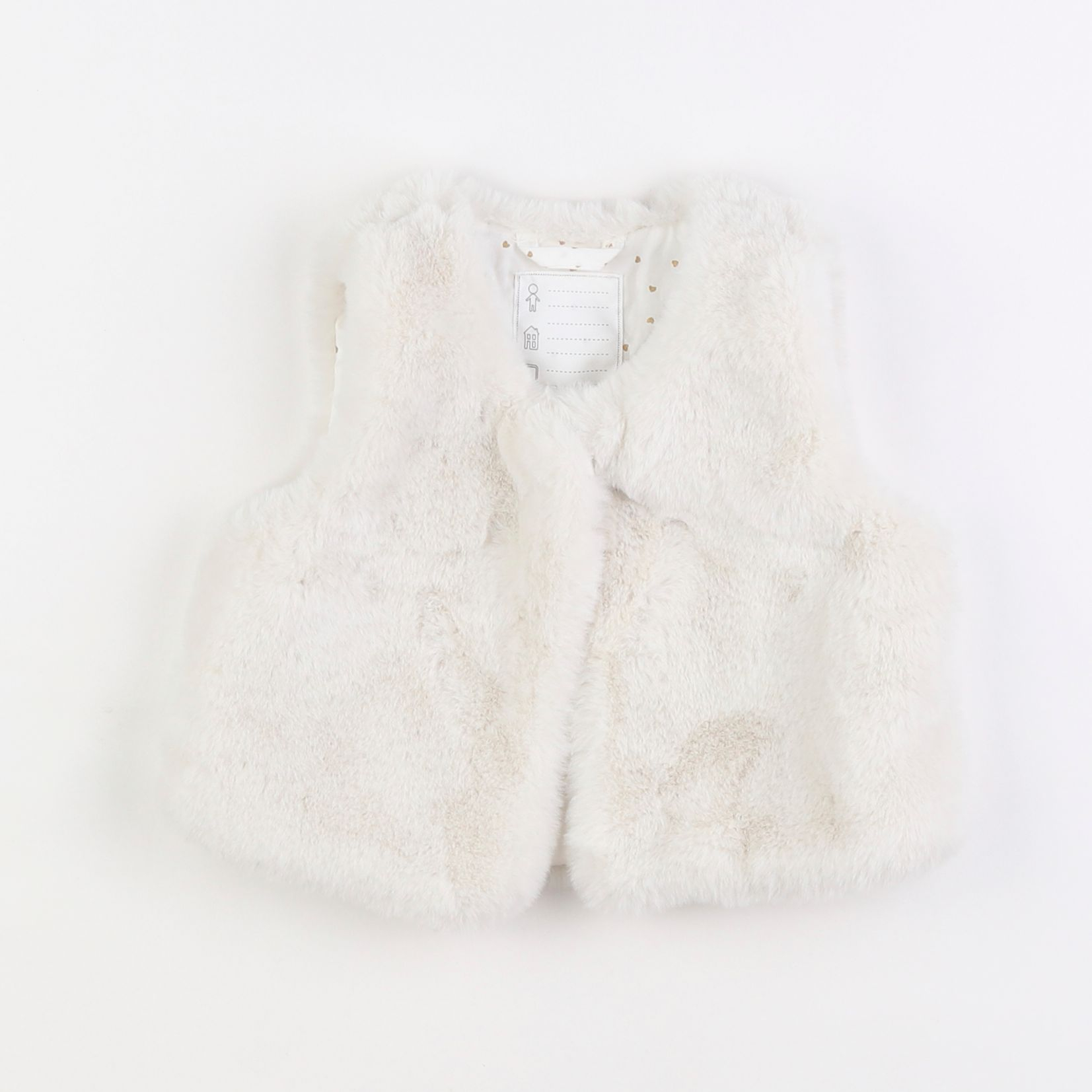 Vertbaudet - gilet blanc - 2 ans