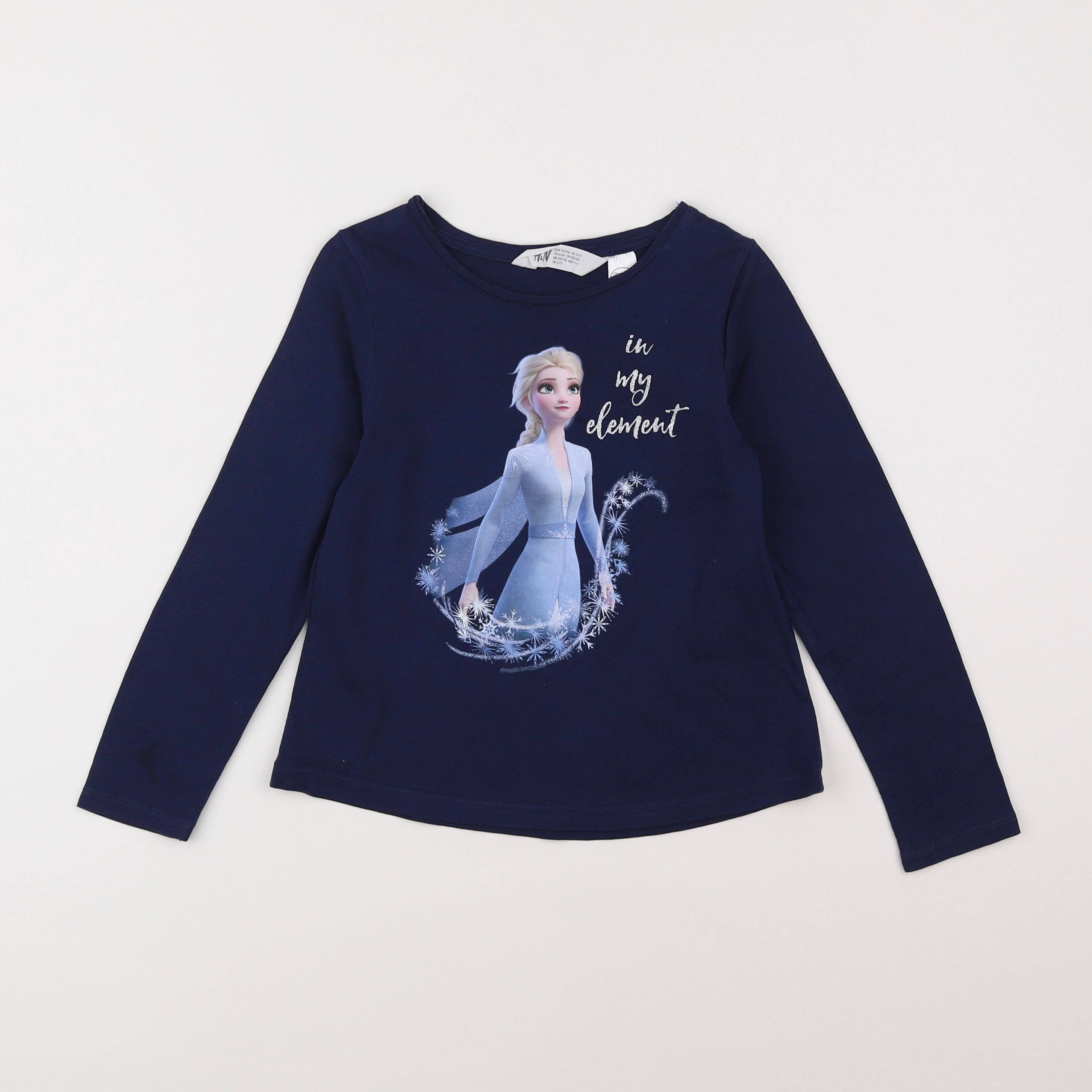 H&M - tee-shirt bleu - 5/6 ans