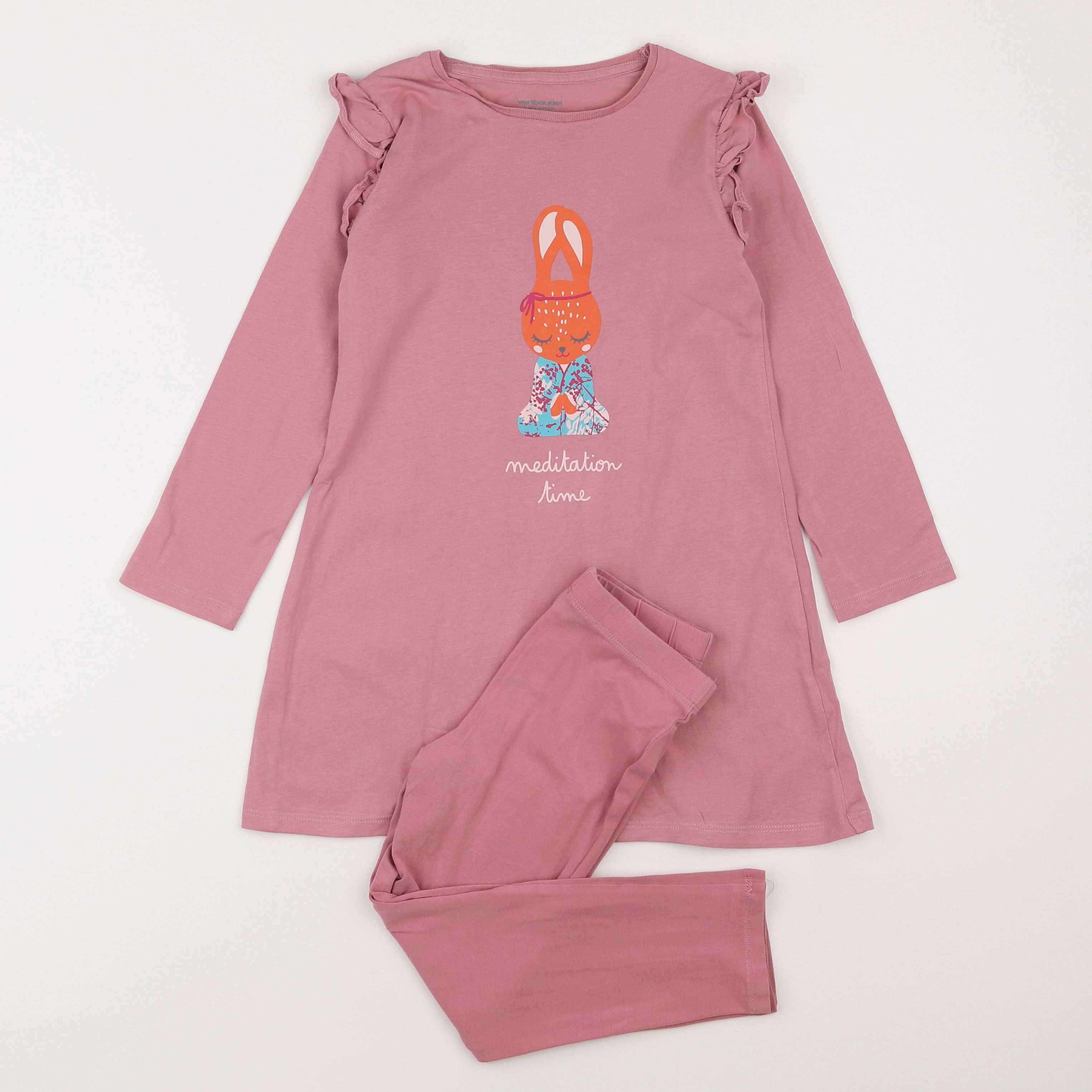 Vertbaudet - pyjama coton rose - 5 ans