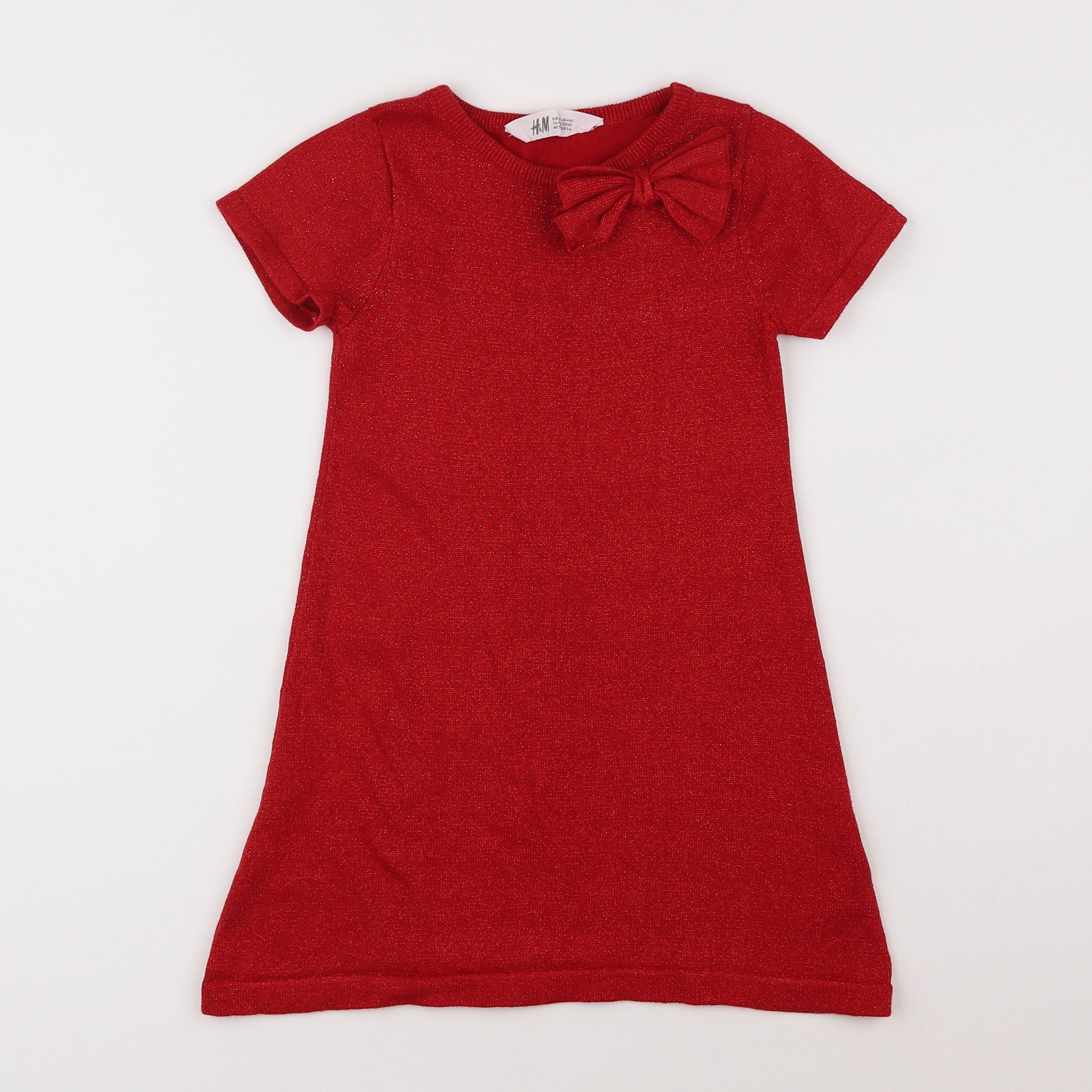 H&M - robe rouge - 4/6 ans