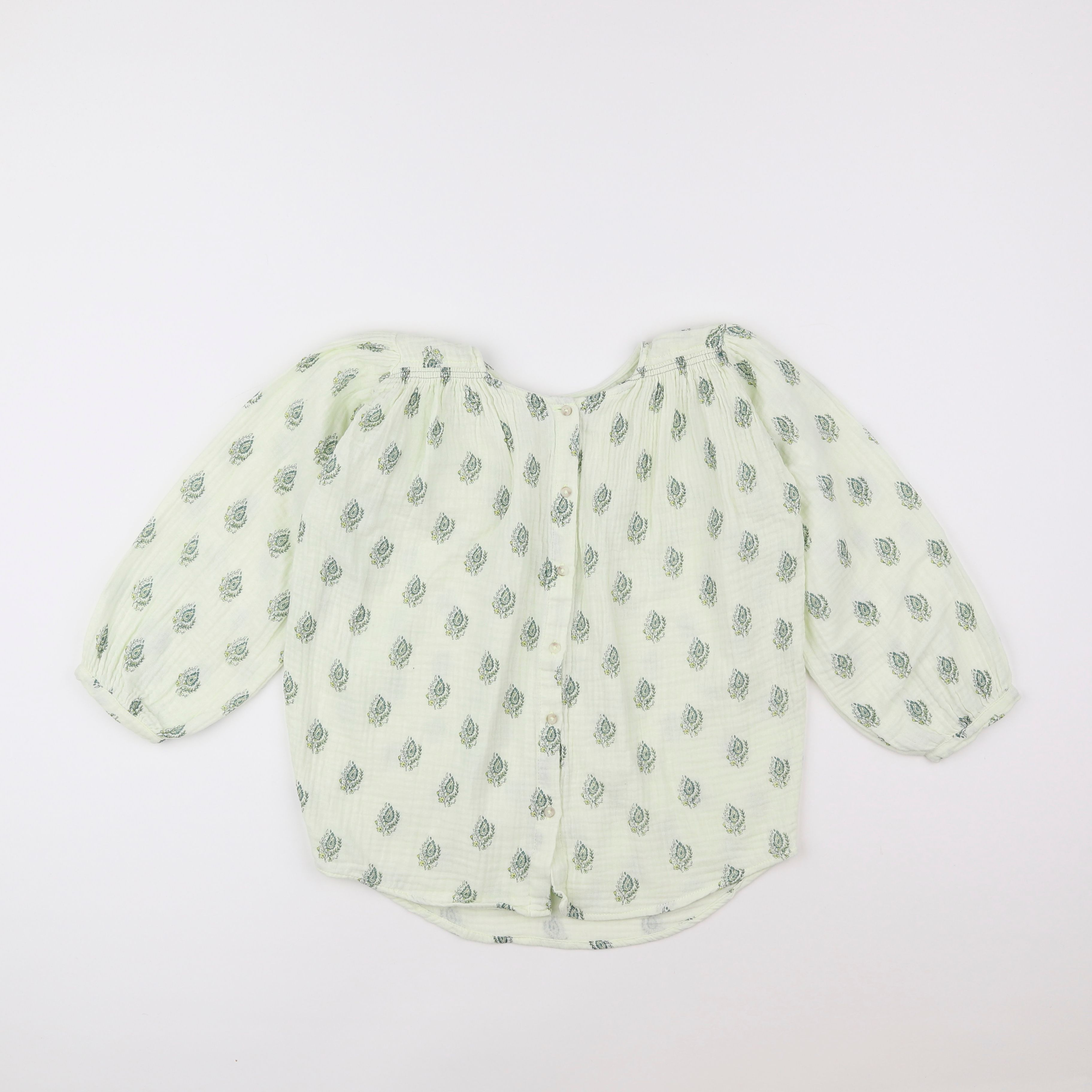 Zara - blouse vert - 8 ans