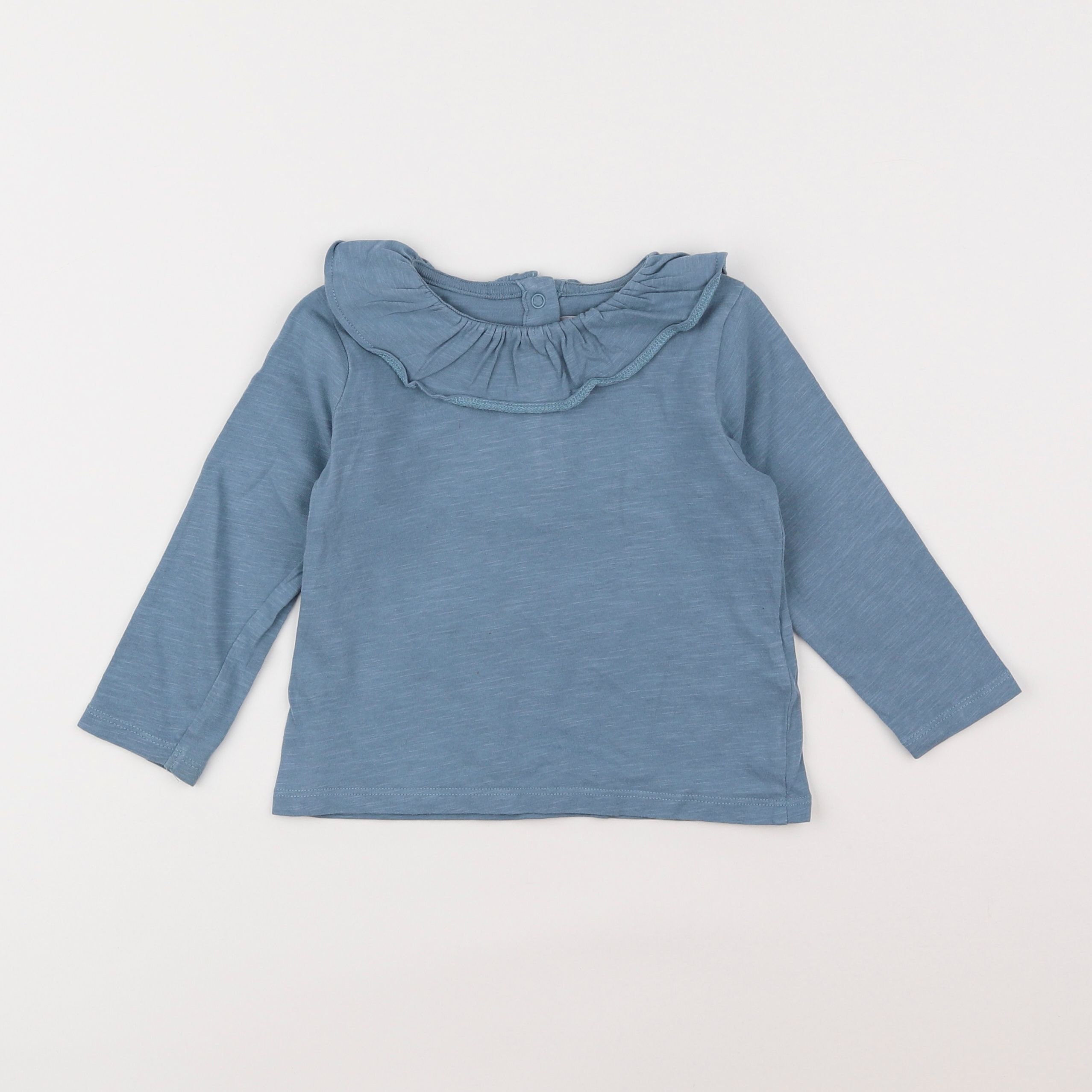 Petit Bateau - tee-shirt bleu - 2 ans