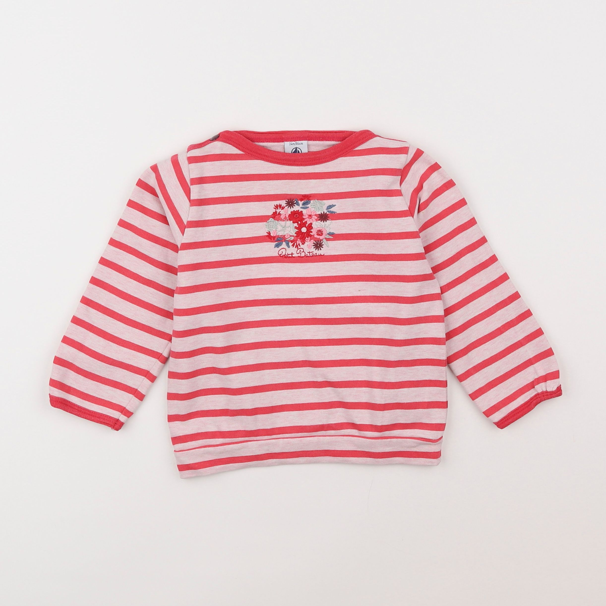 Petit Bateau - sweat rose - 2 ans