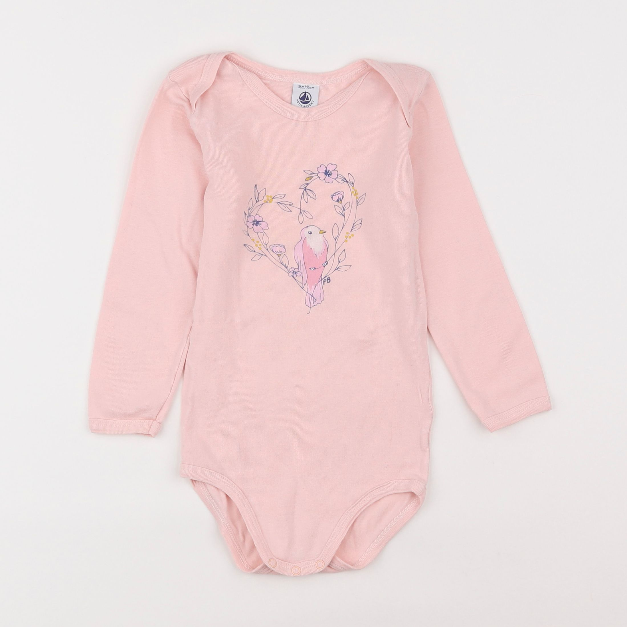 Petit Bateau - body rose - 3 ans