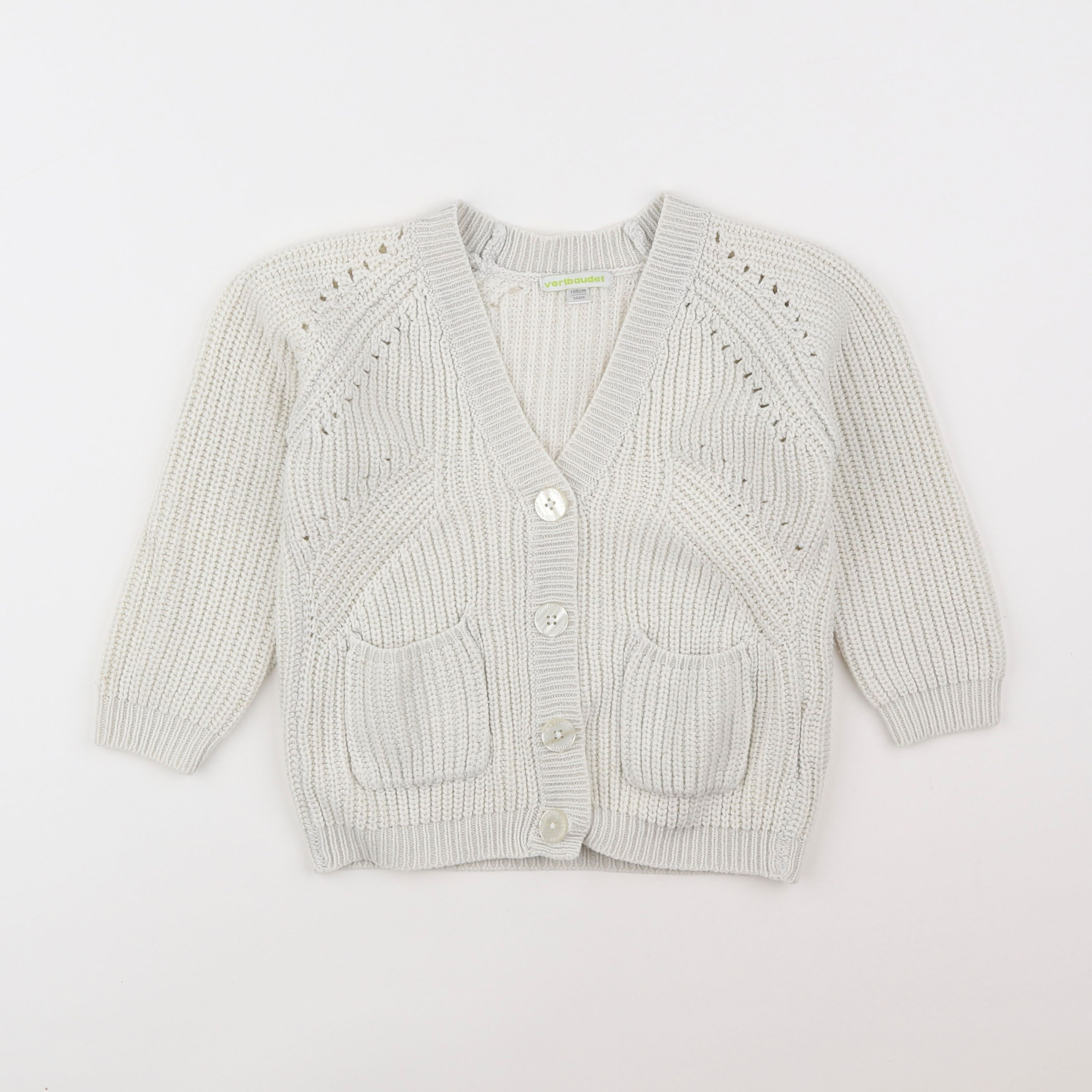 Vertbaudet - gilet blanc - 5 ans