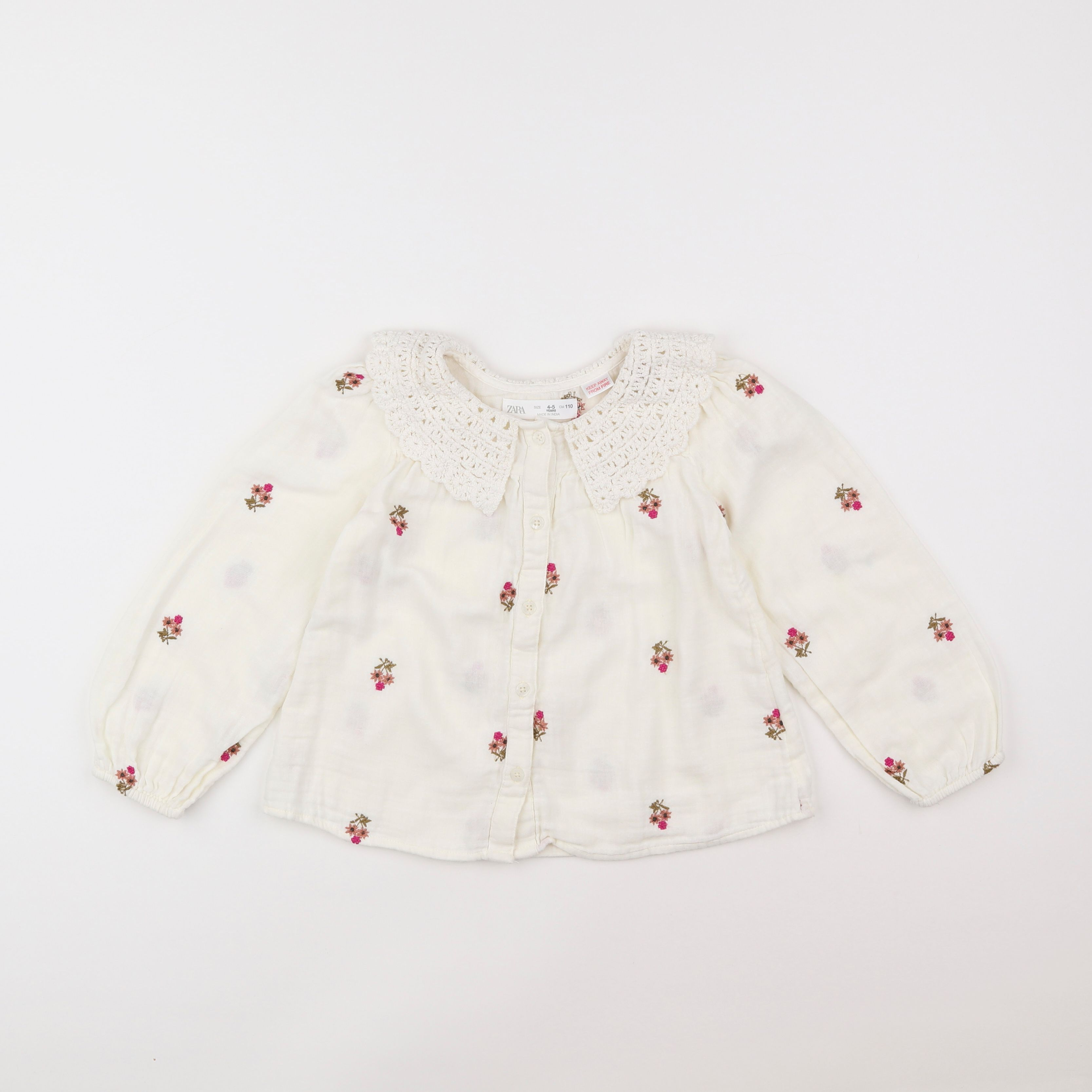 Zara - blouse beige - 4/5 ans