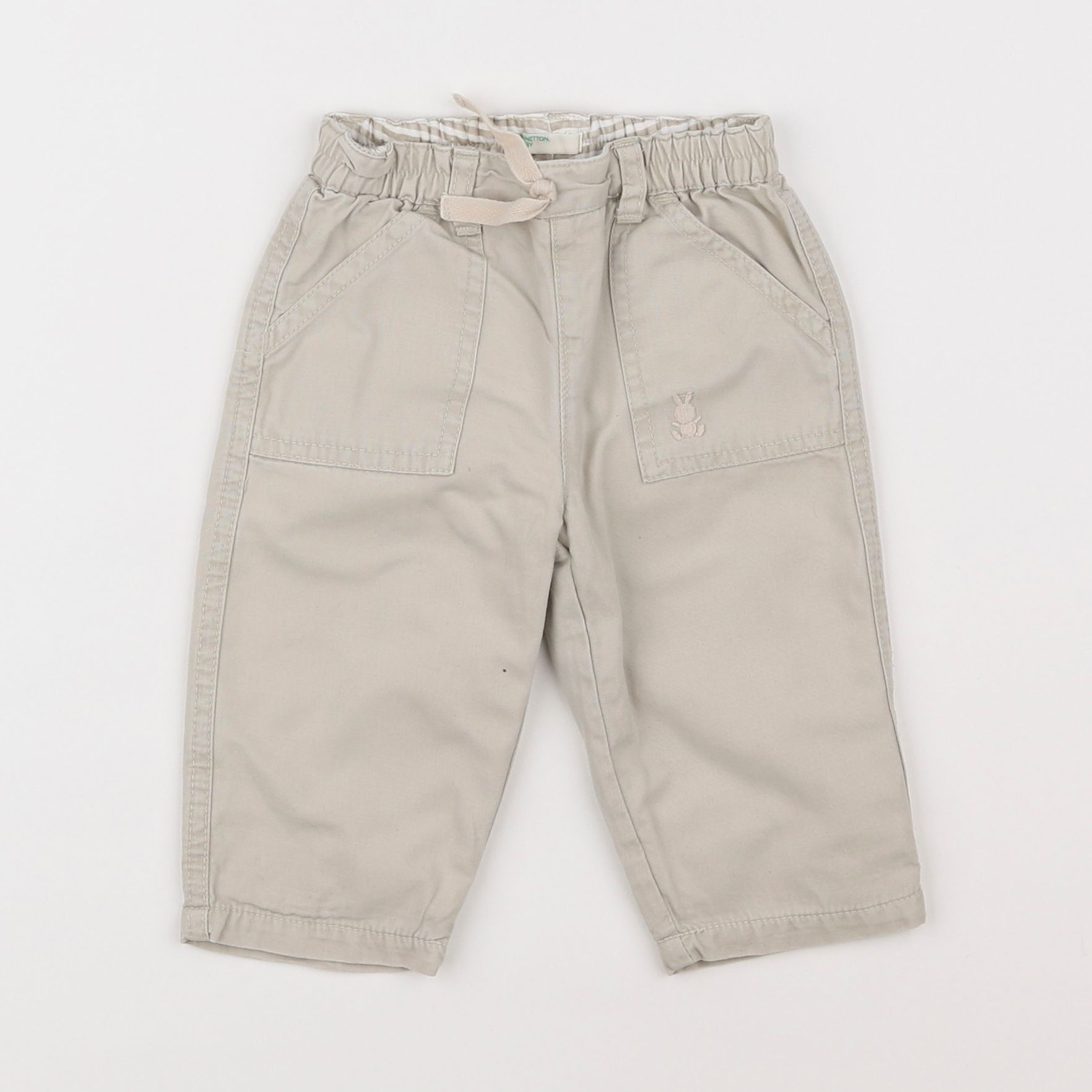 Benetton - pantalon beige - 3/6 mois