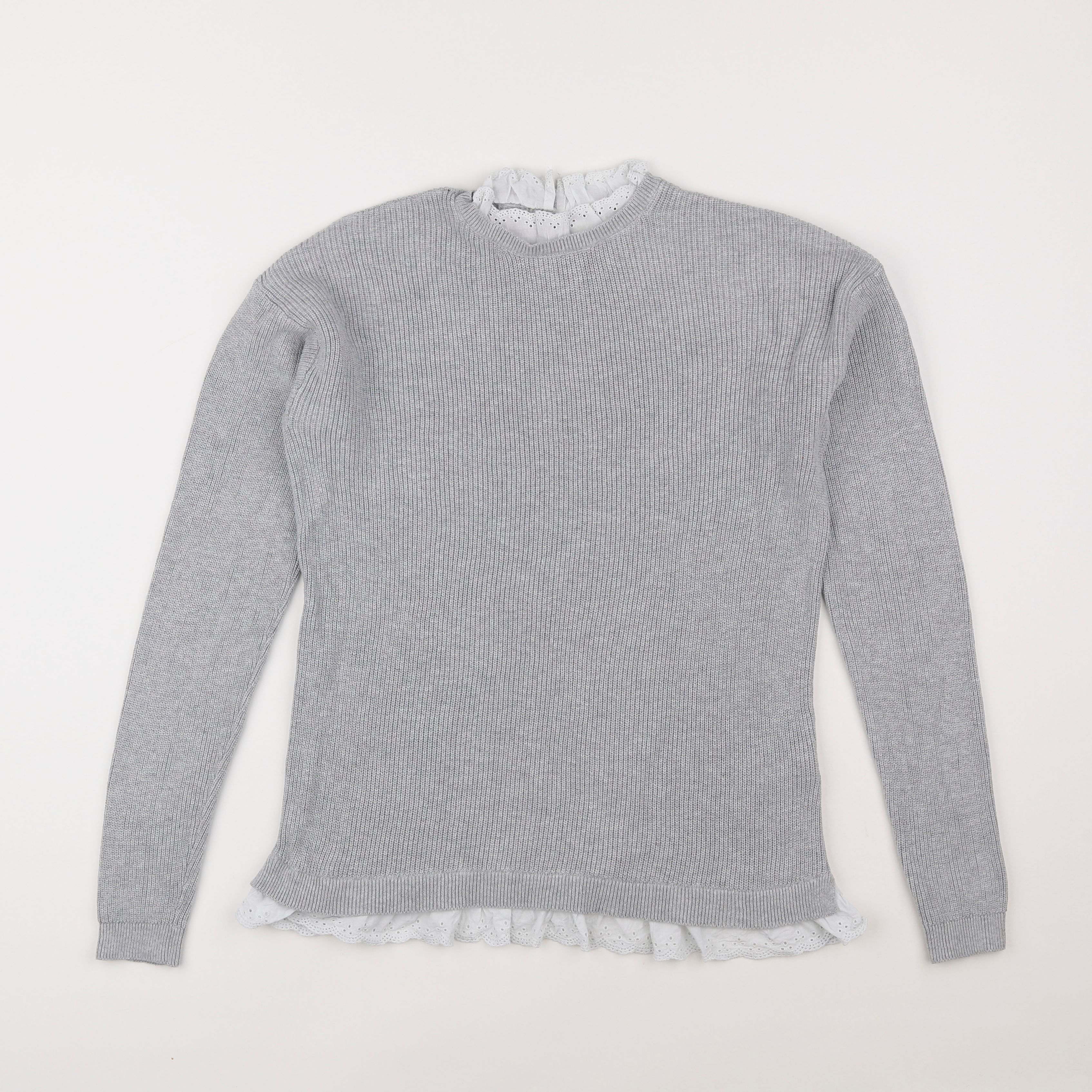 Vertbaudet - pull gris - 14 ans