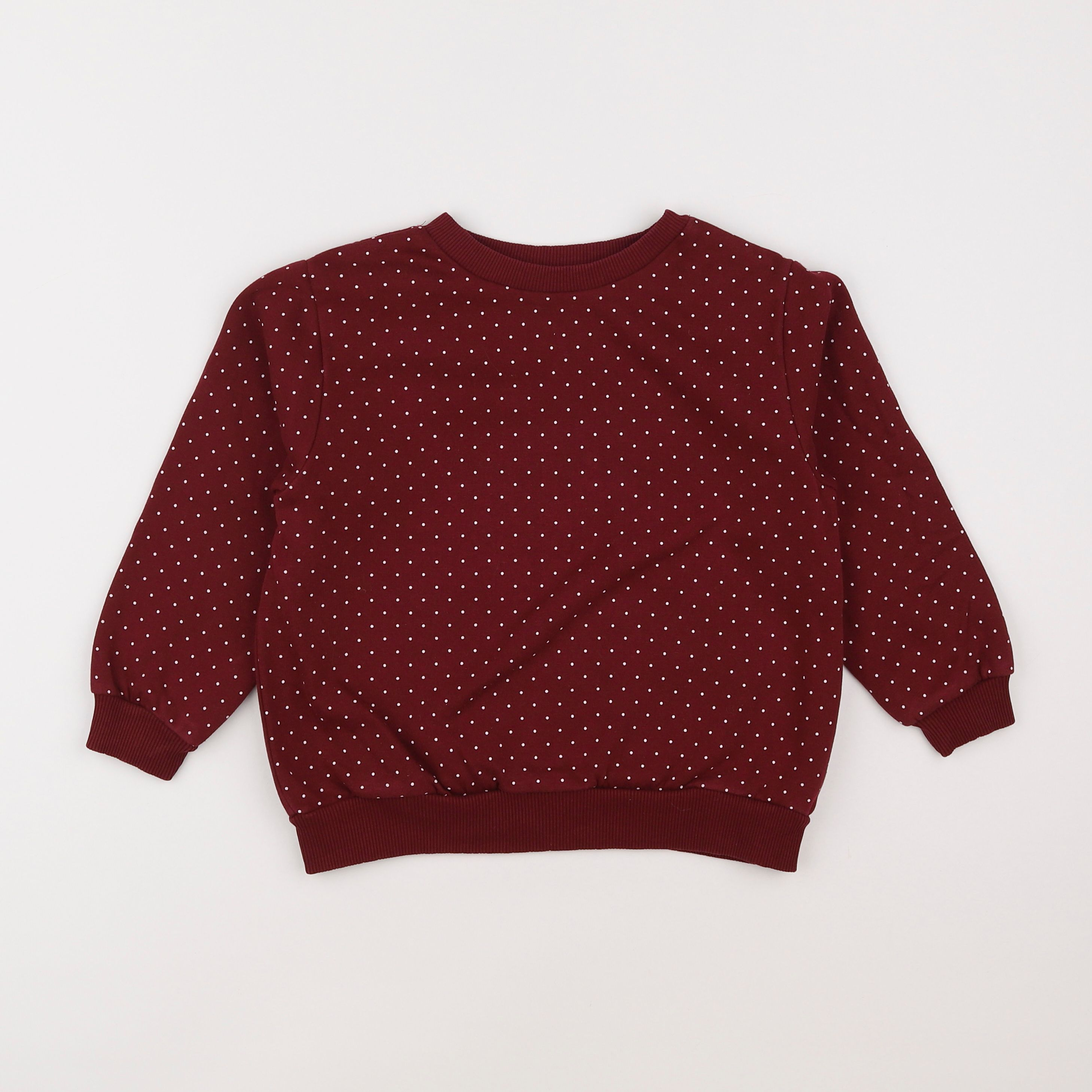 H&M - sweat rouge, blanc - 5/6 ans