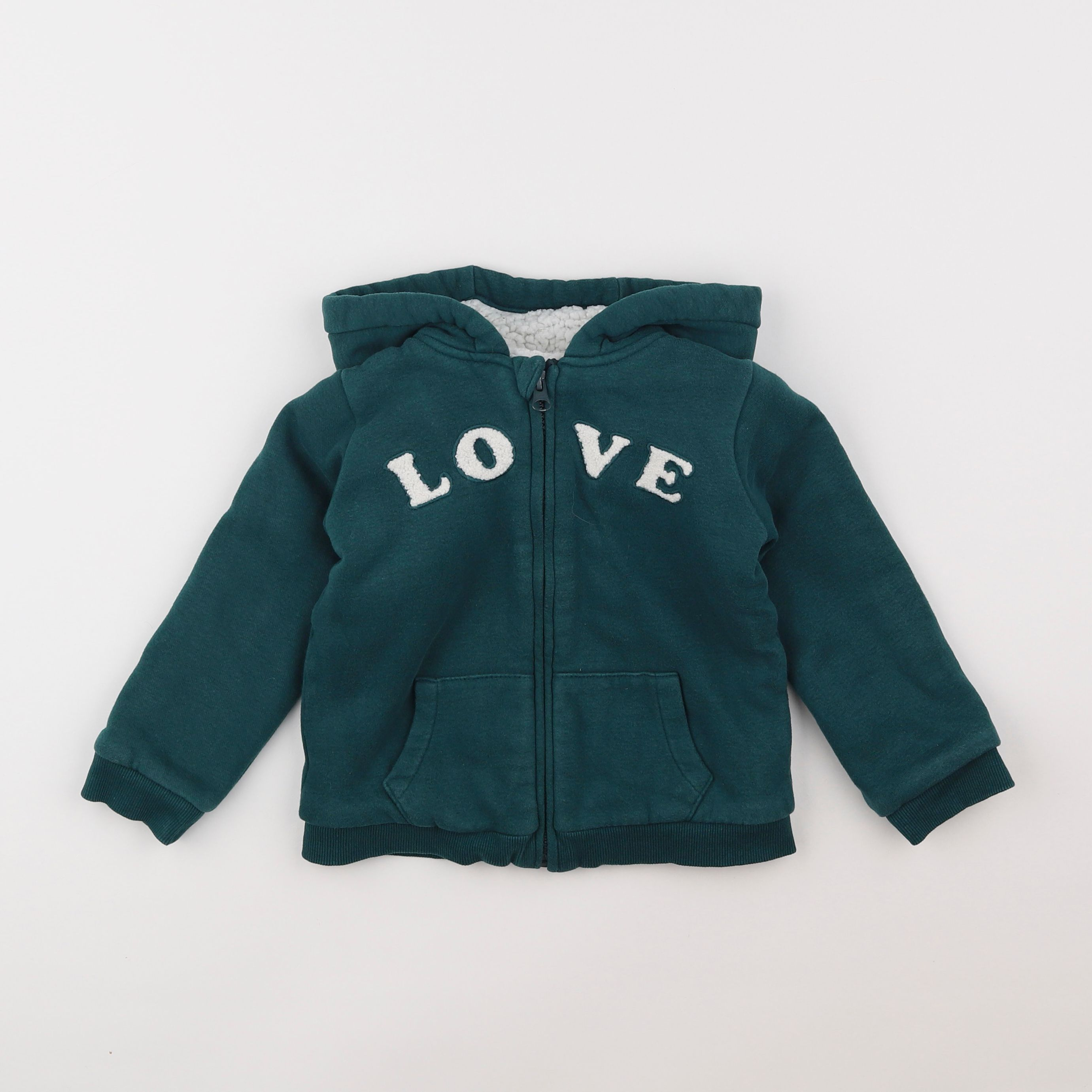 Vertbaudet - sweat vert - 4 ans