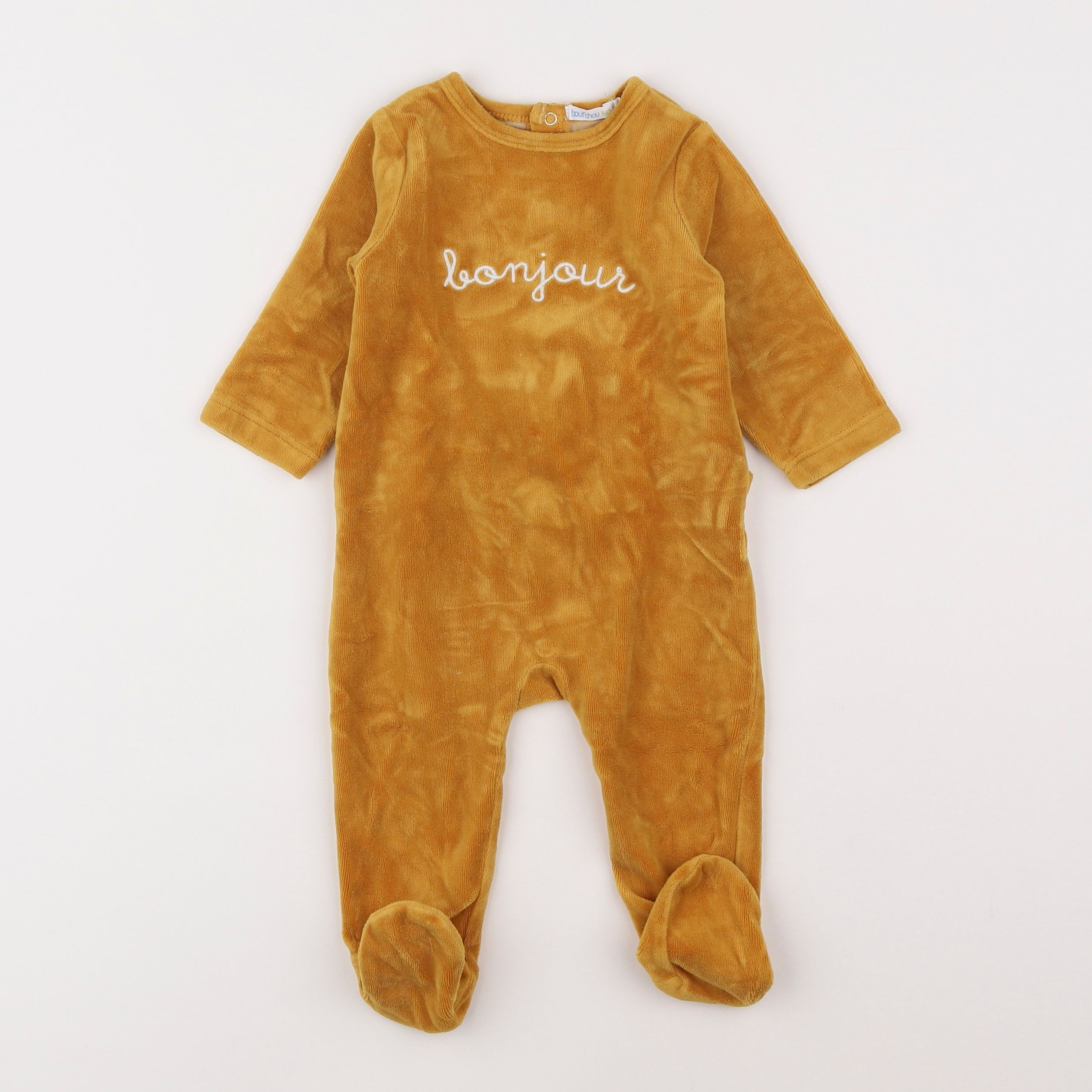 Boutchou - pyjama velours jaune - 6 mois