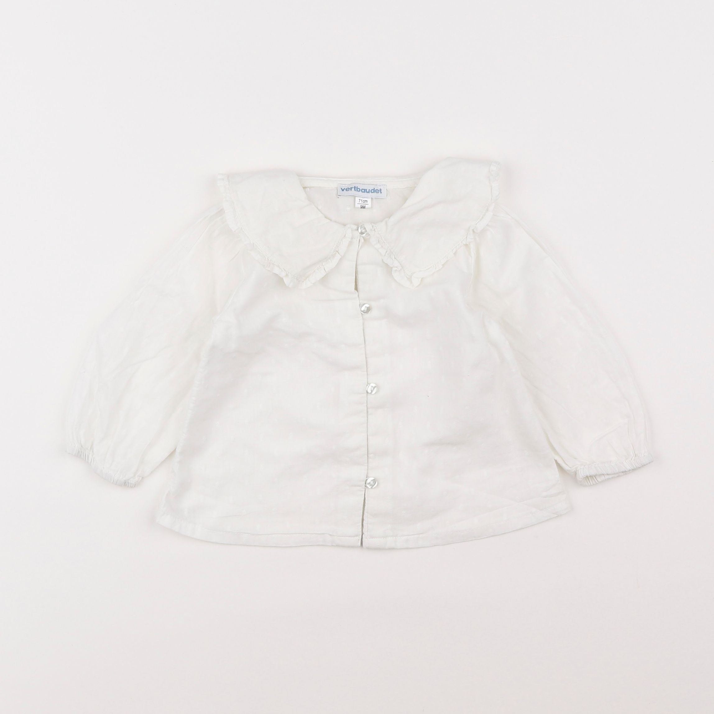 Vertbaudet - blouse blanc - 9 mois