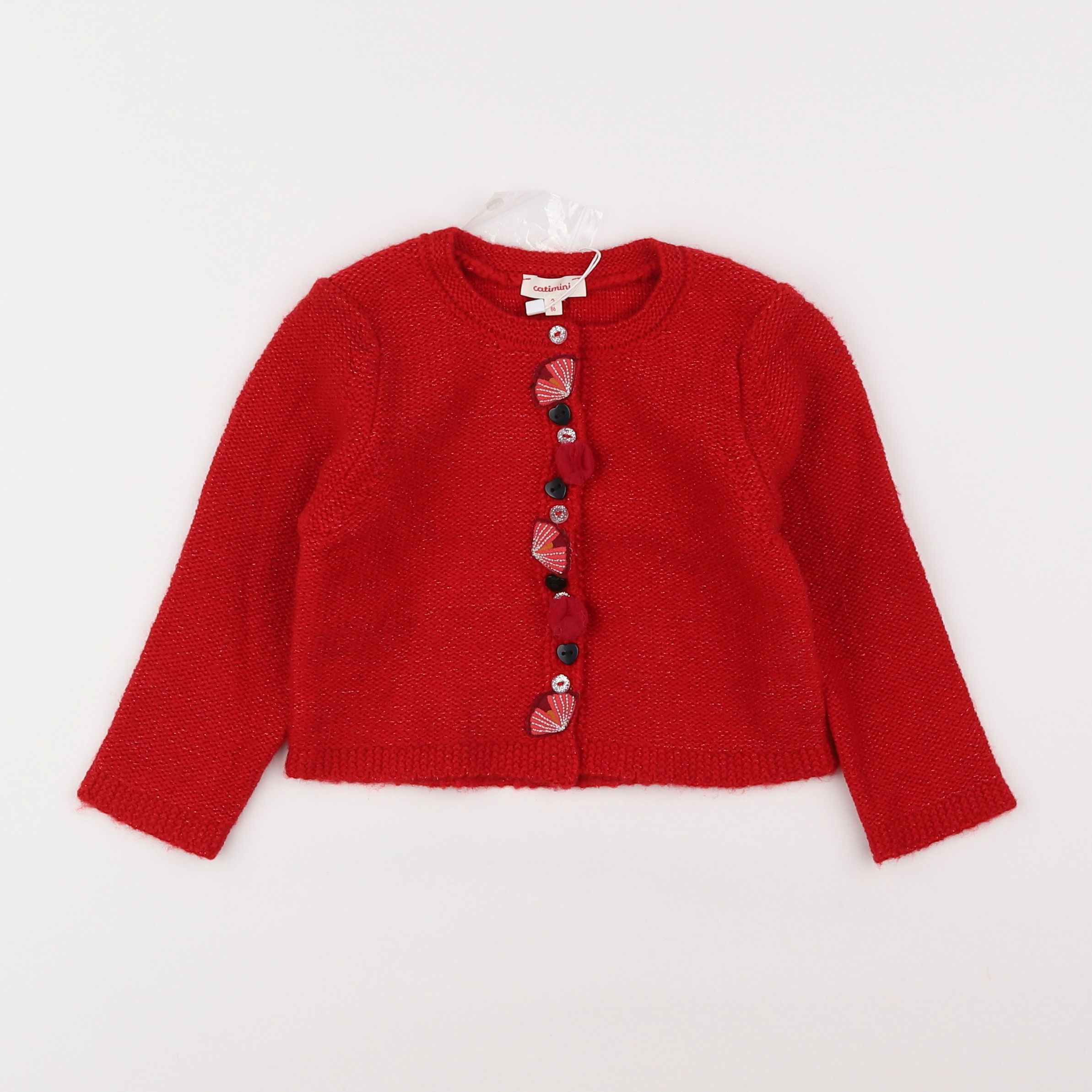 Catimini - gilet rouge - 2 ans