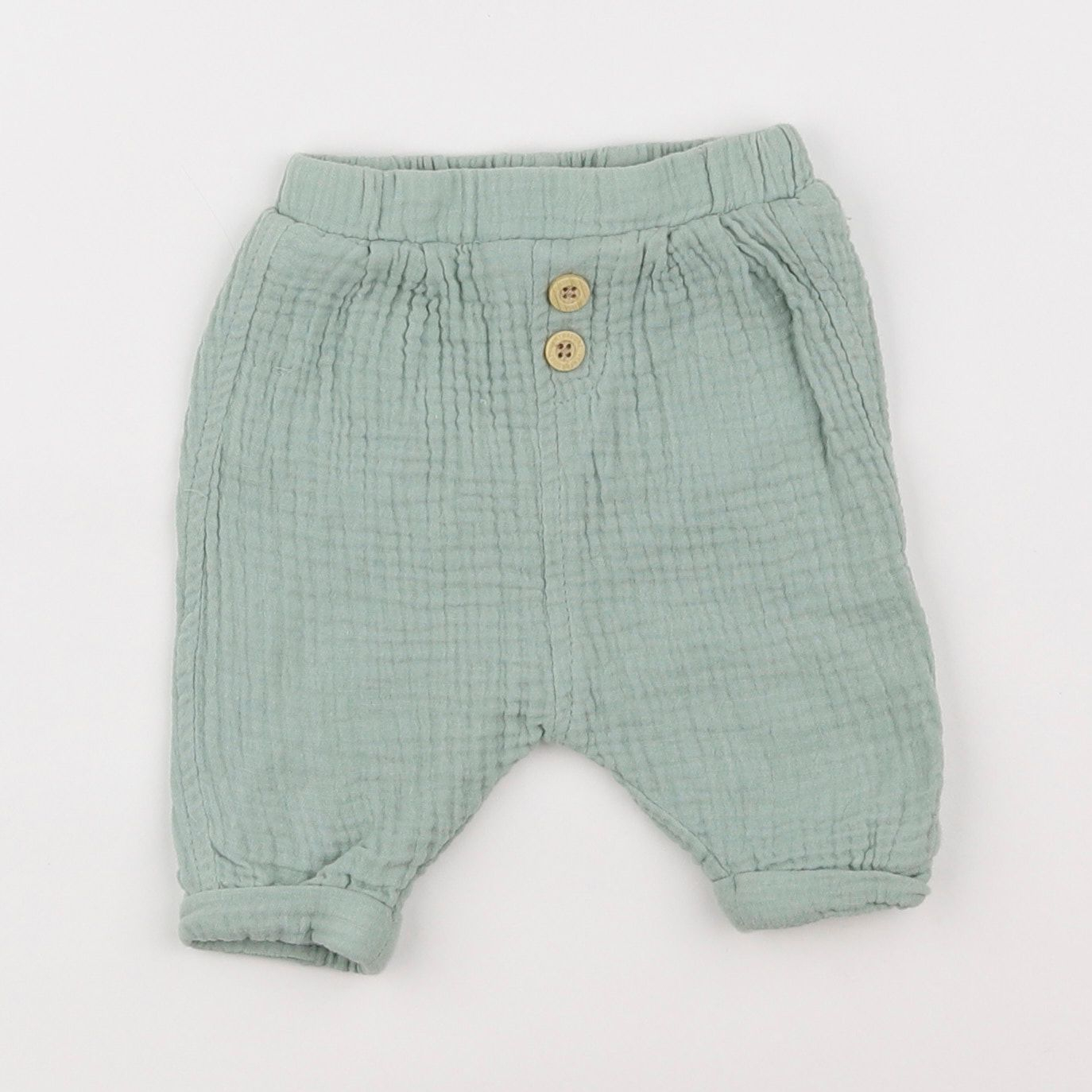 Vertbaudet - pantalon vert - 1 mois