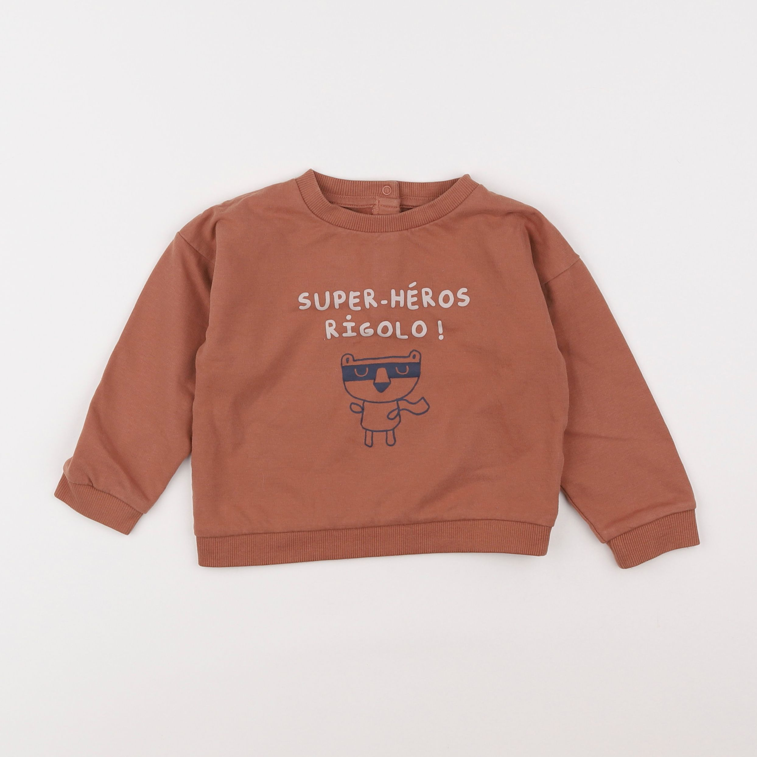 Vertbaudet - sweat marron - 3 ans