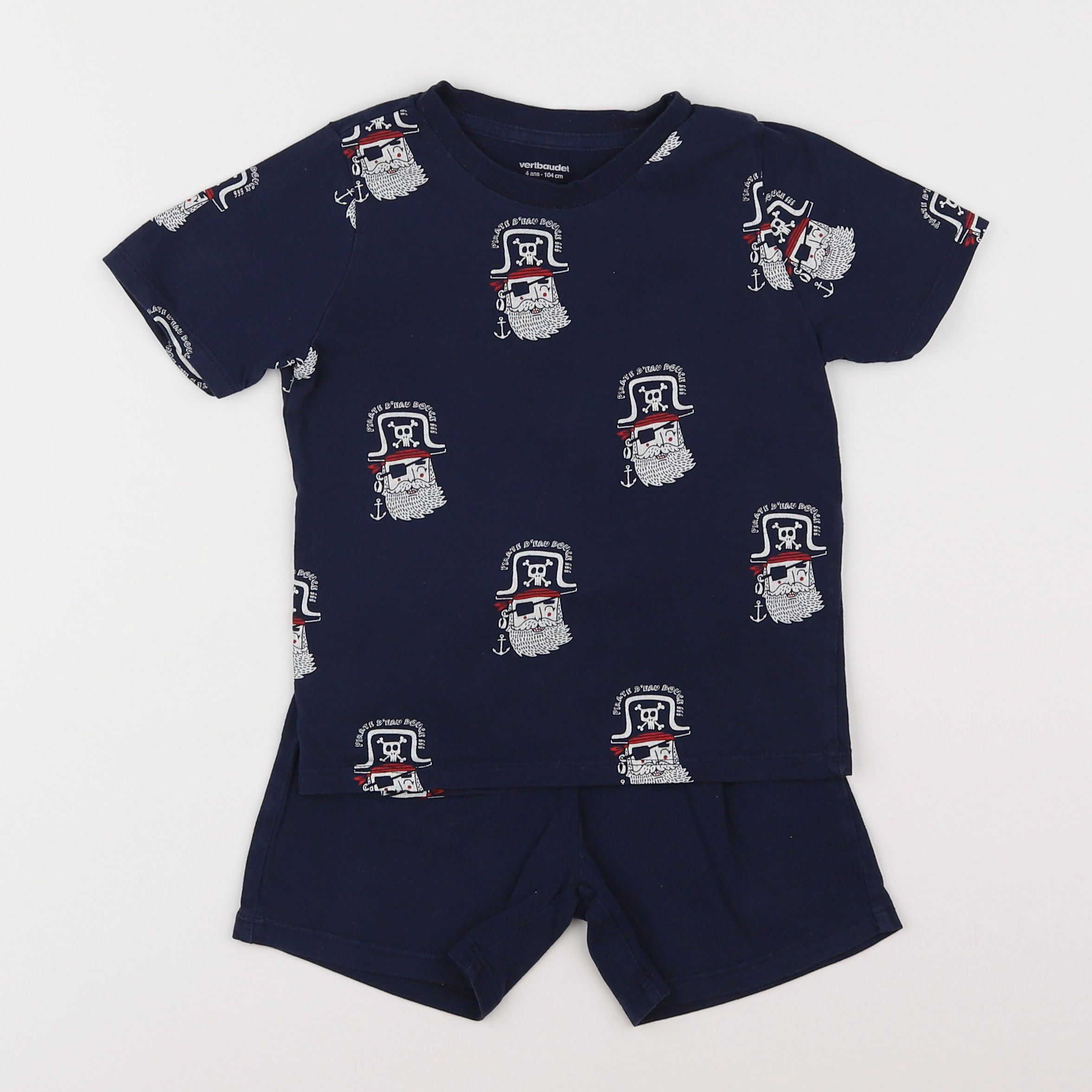 Vertbaudet - pyjama coton bleu - 4 ans