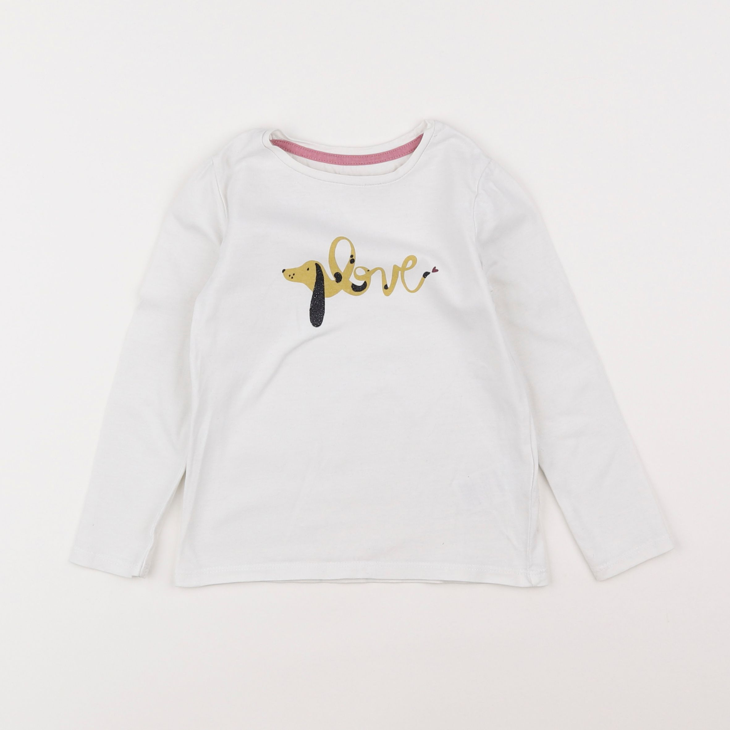 Vertbaudet - tee-shirt blanc - 4 ans