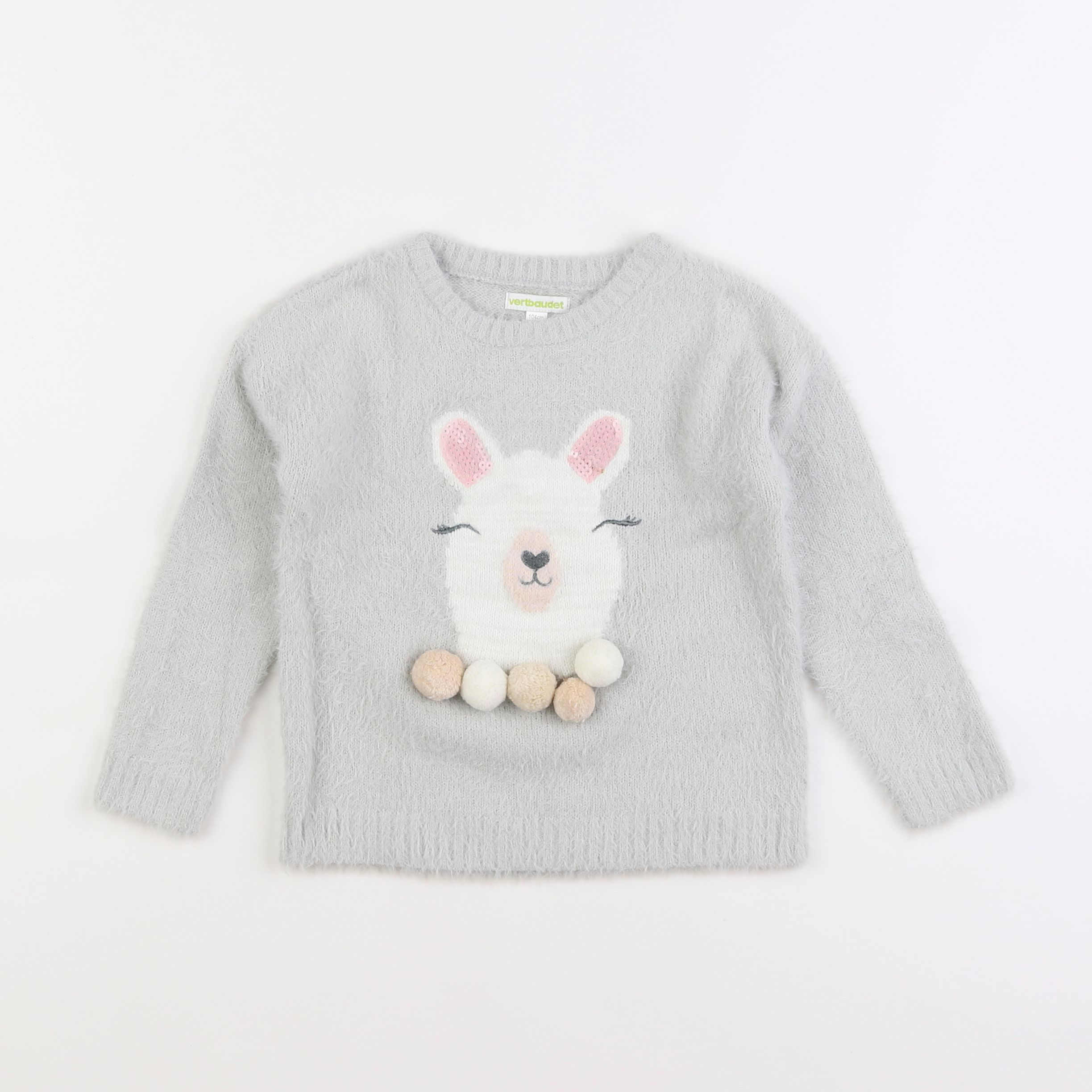 Vertbaudet - pull gris - 4 ans