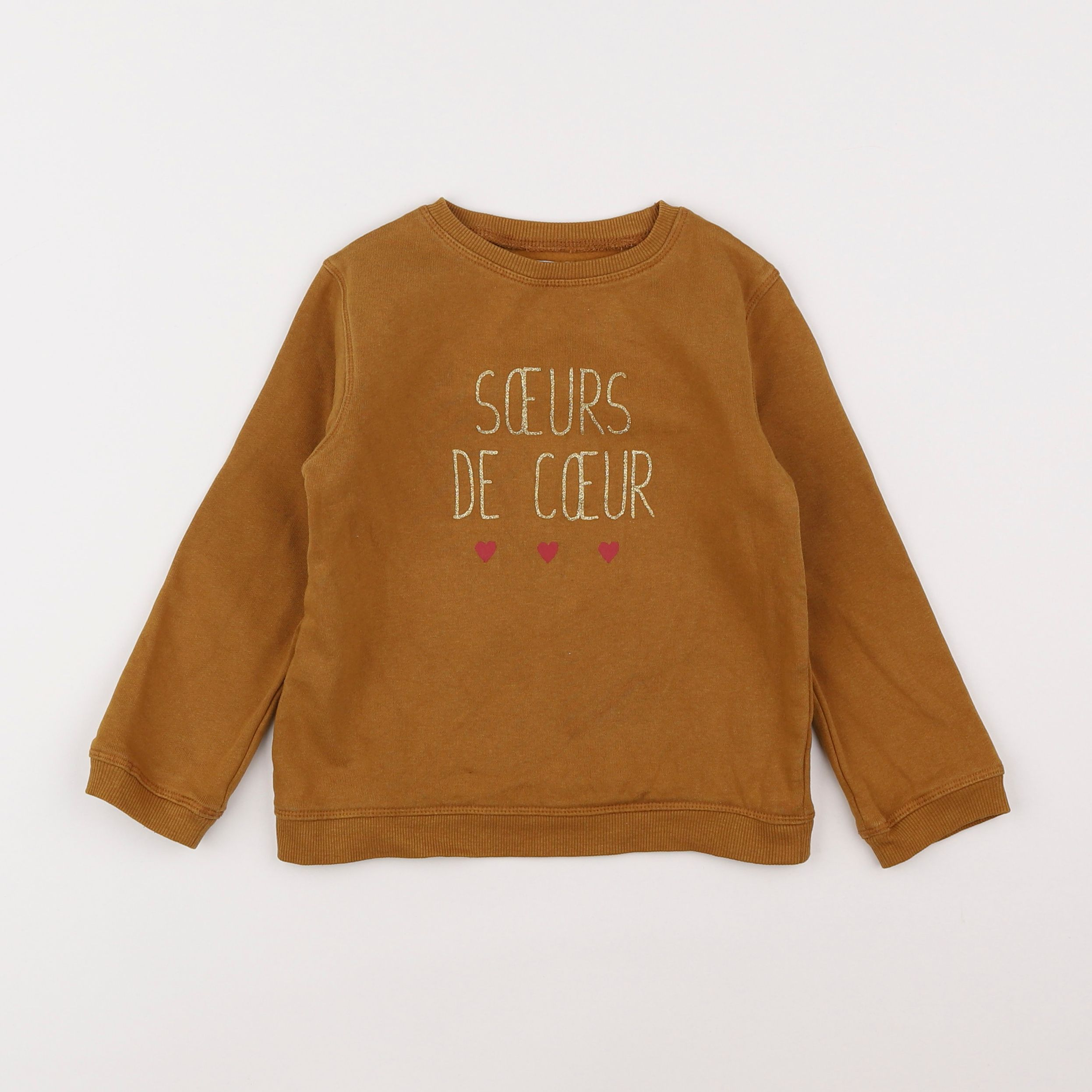 Vertbaudet - sweat marron - 4 ans