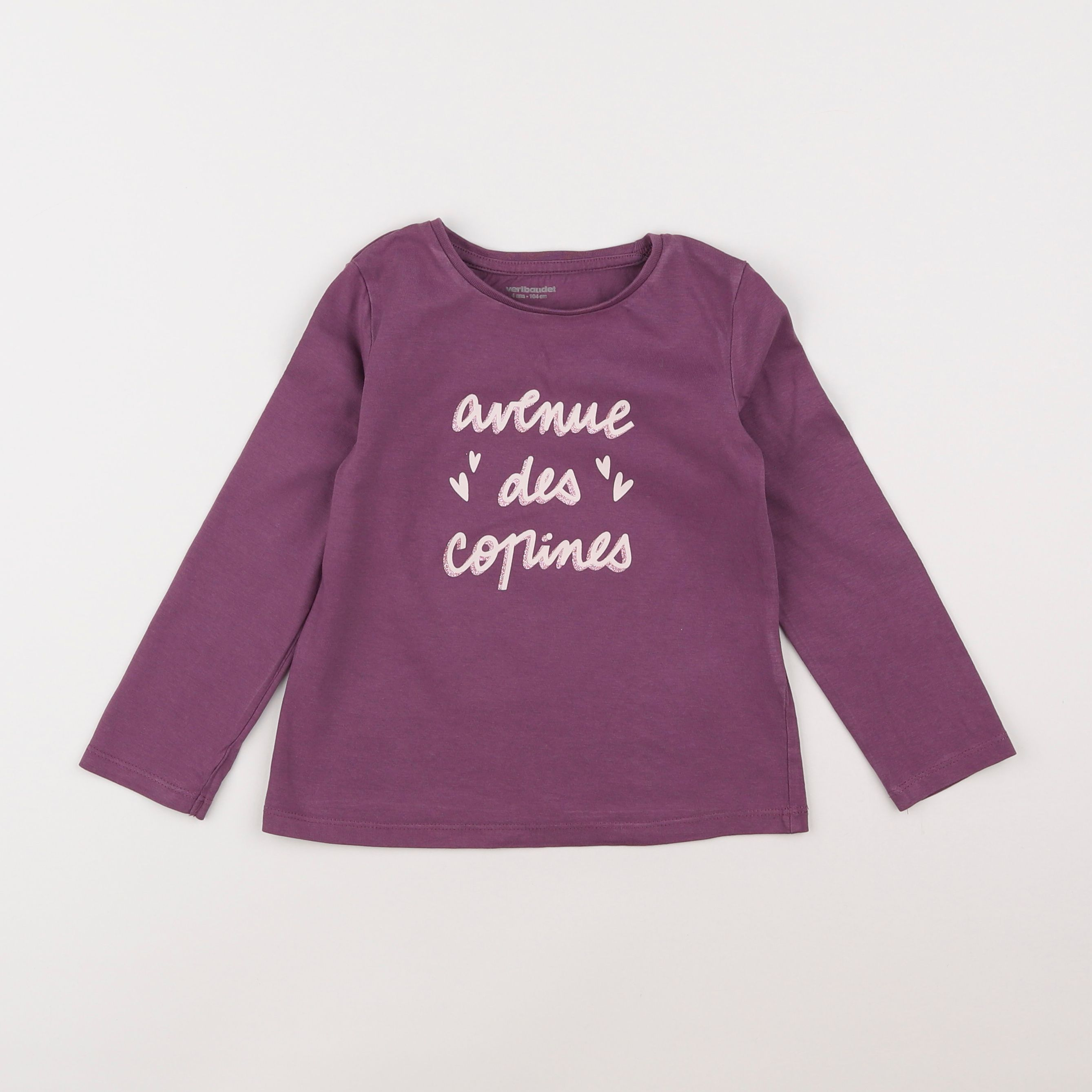 Vertbaudet - tee-shirt violet - 4 ans