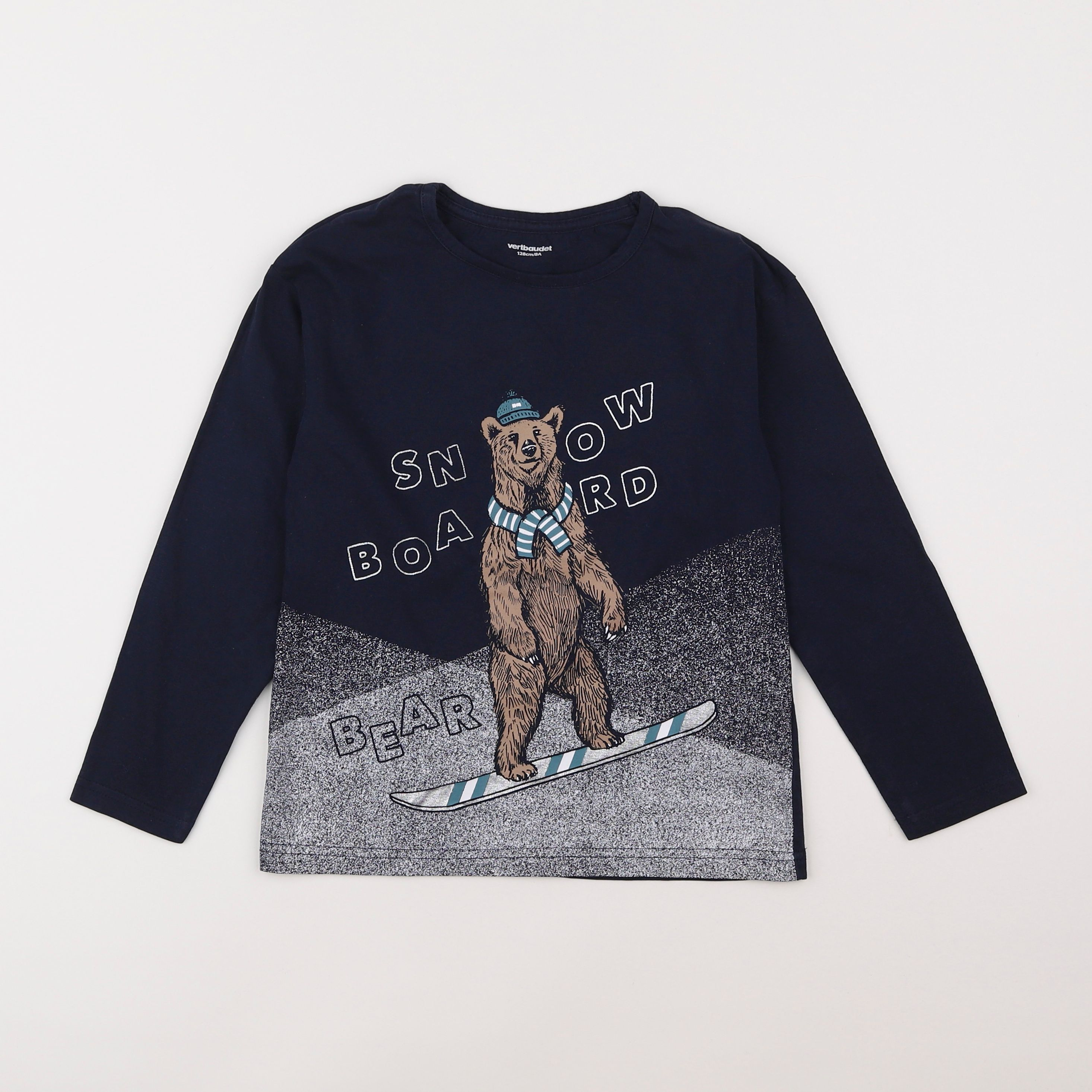 Vertbaudet - tee-shirt bleu - 8 ans