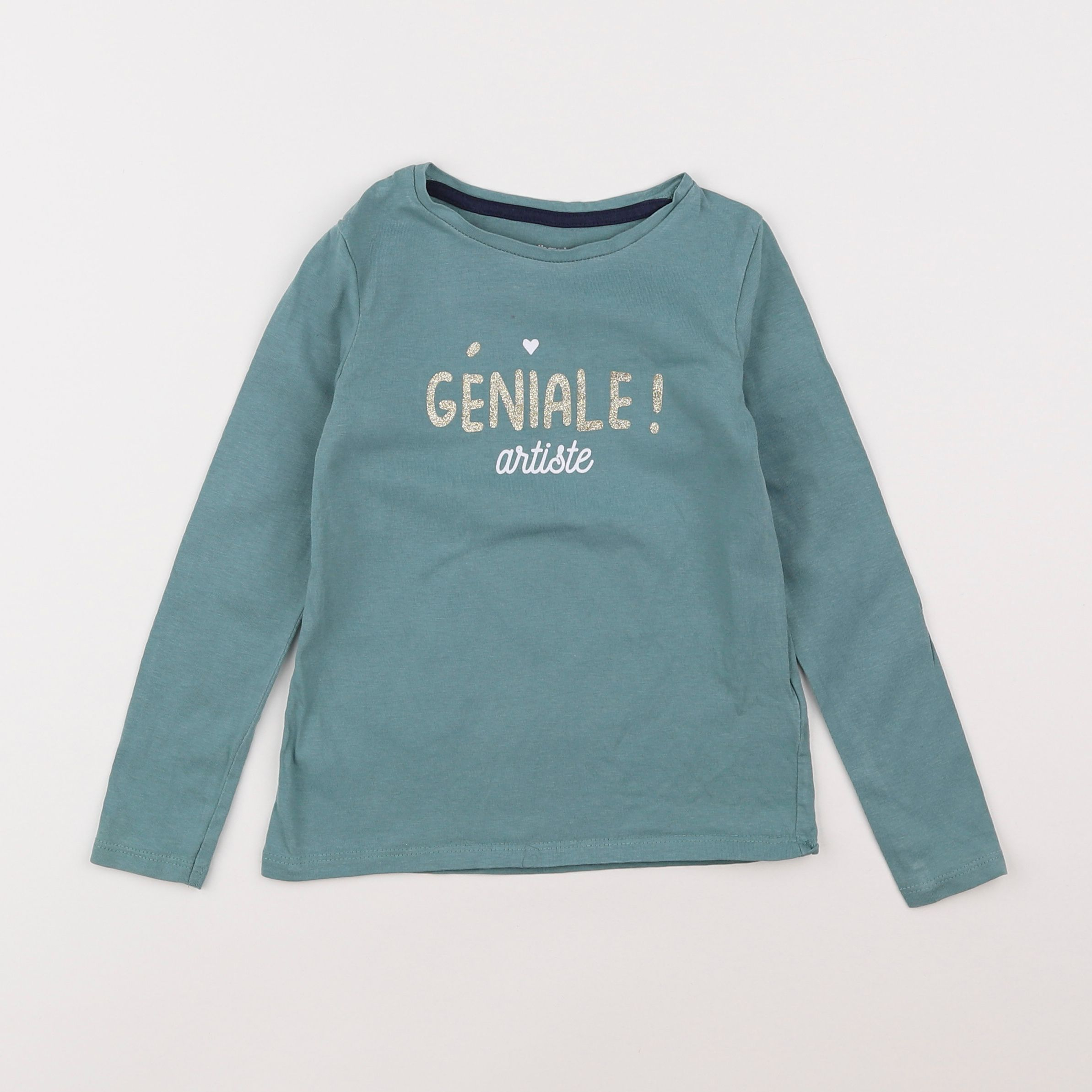 Vertbaudet - tee-shirt bleu - 4 ans