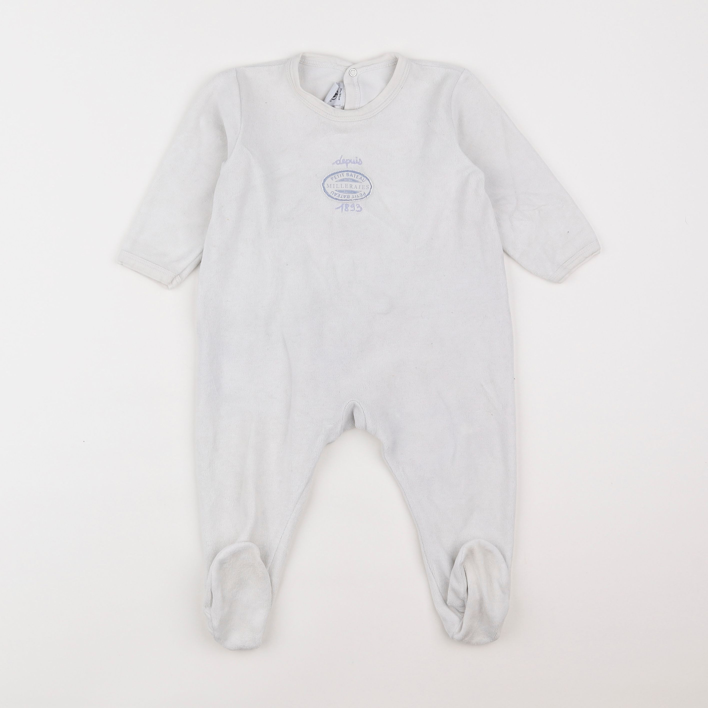 Petit Bateau - pyjama velours blanc - 18 mois