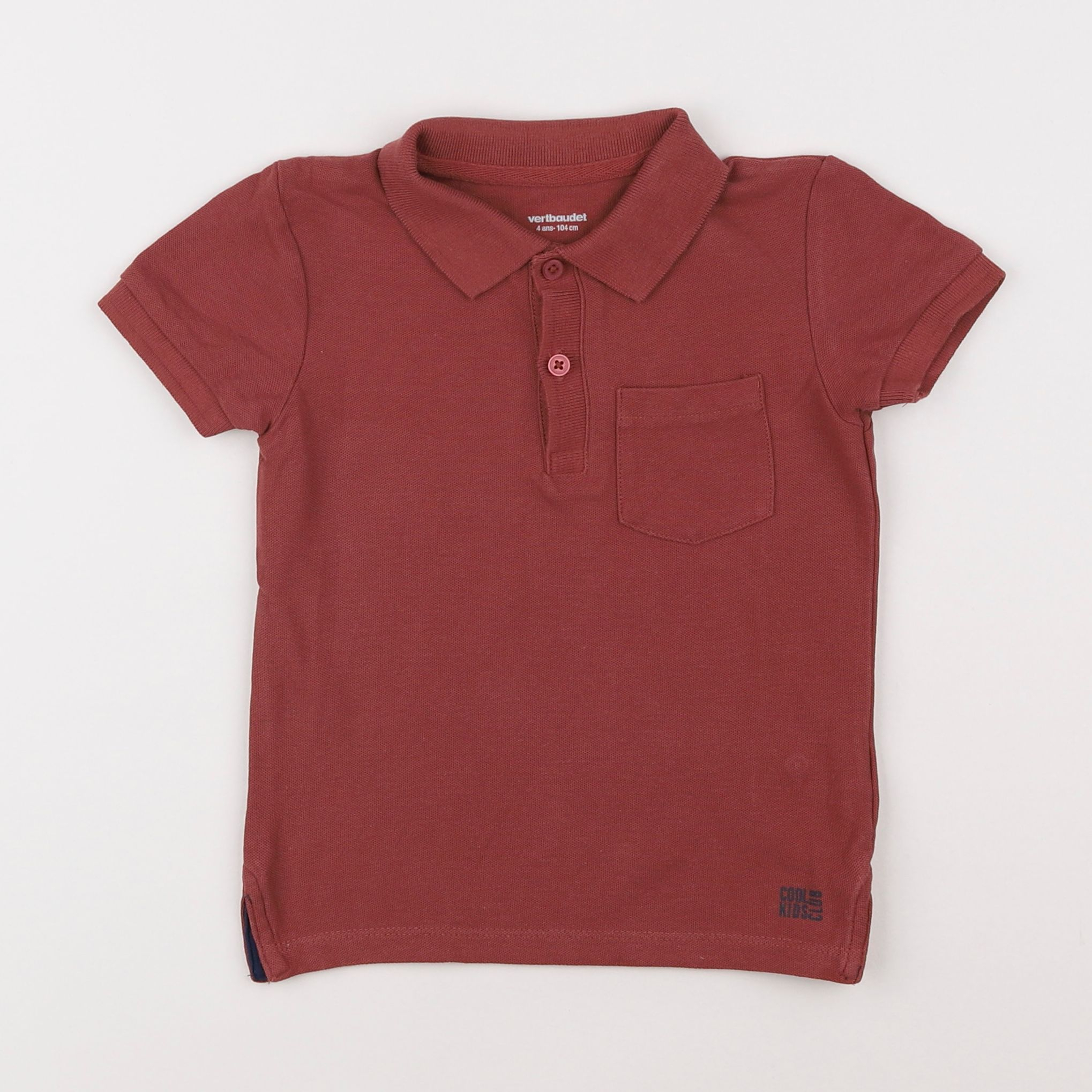 Vertbaudet - polo rouge - 4 ans