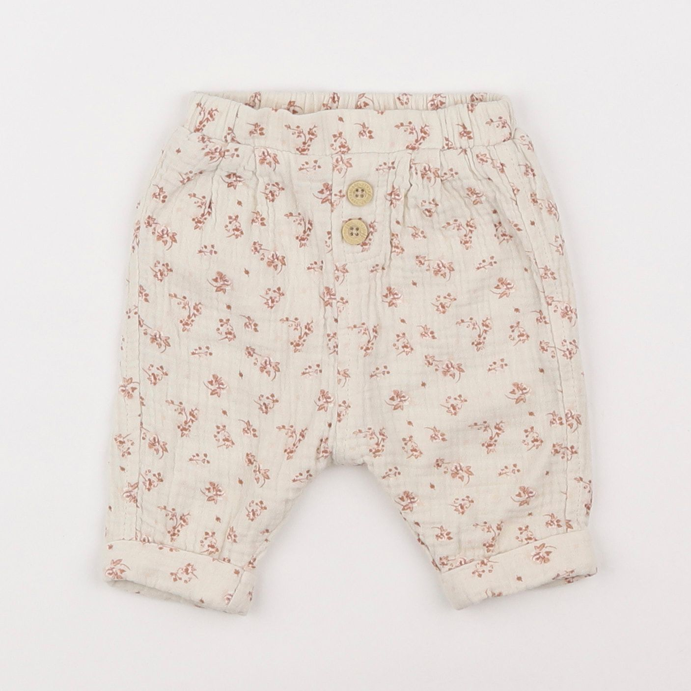 Vertbaudet - pantalon doublé beige - 1 mois