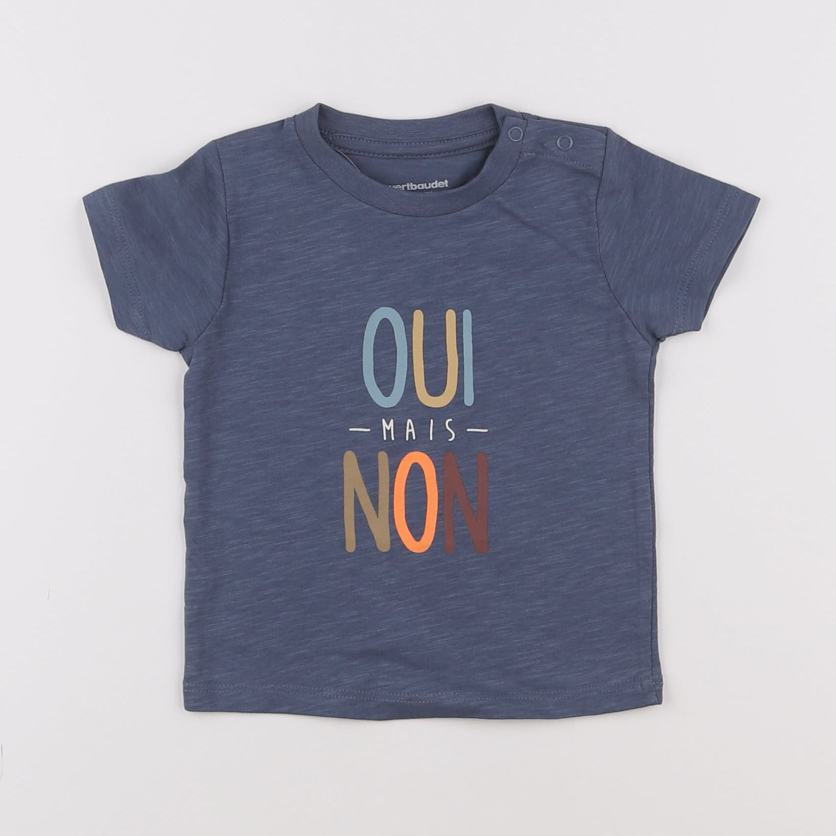 Vertbaudet - tee-shirt bleu - 9 mois